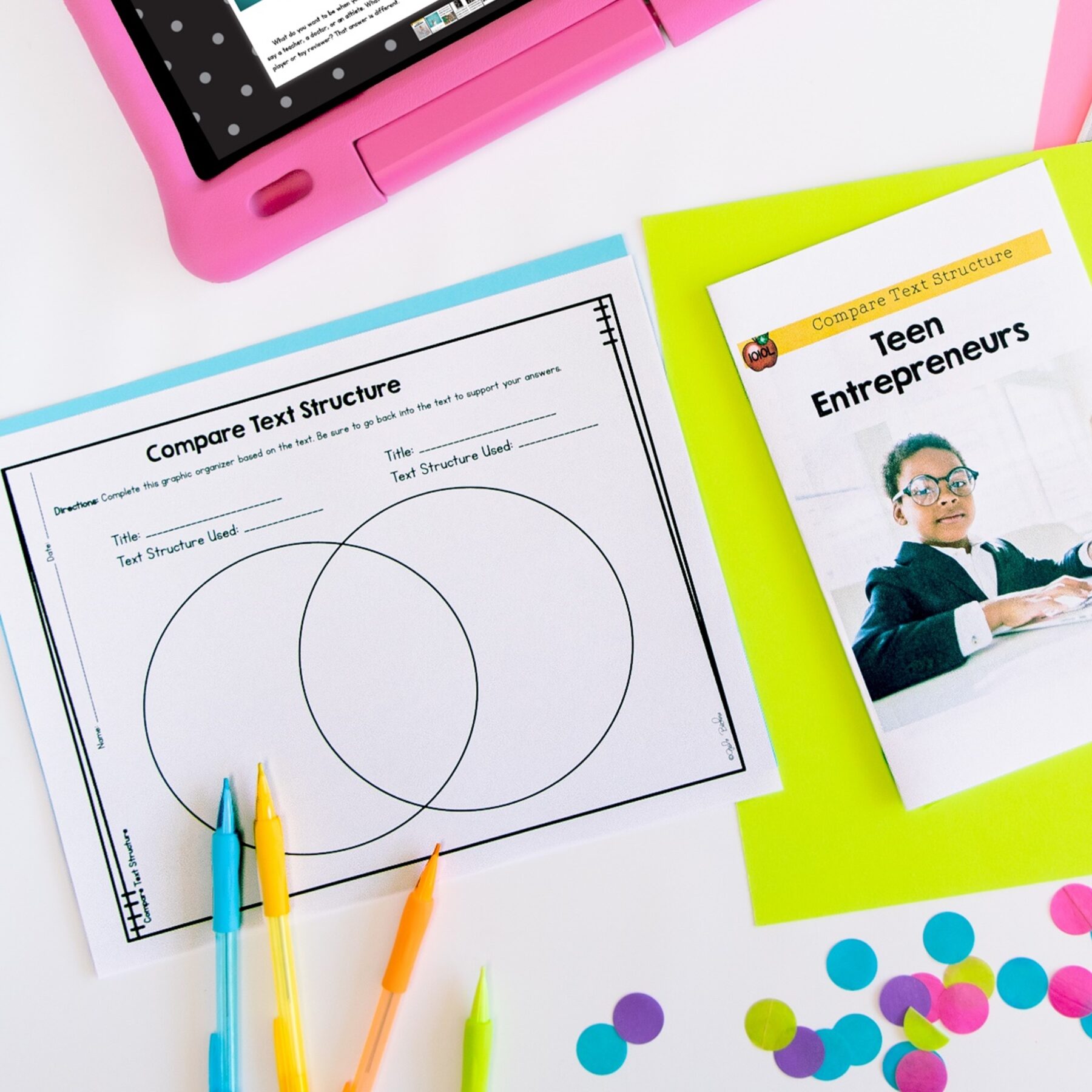 Guided Reading Packet: Compare Text Structure - 5th Grade RI.5.5 - Printable & Digital - Image 4