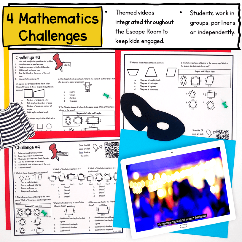 3rd Grade Math Escape Room & Webscape Bundle - Printable & Digital Activities - Image 4