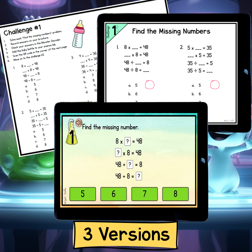 Multiplication & Division Fact Fluency Escape Room Digital 3rd Grade 3.OA.C.7 - Image 4