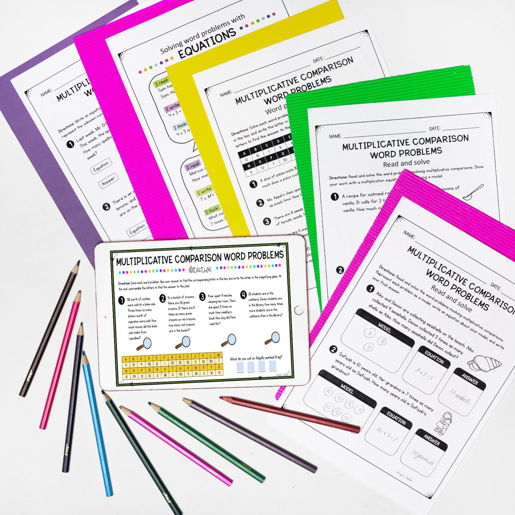 Multiplicative Comparison Word Problems - 4th Grade - Print & Digital - 4.OA.A.2 - Image 5