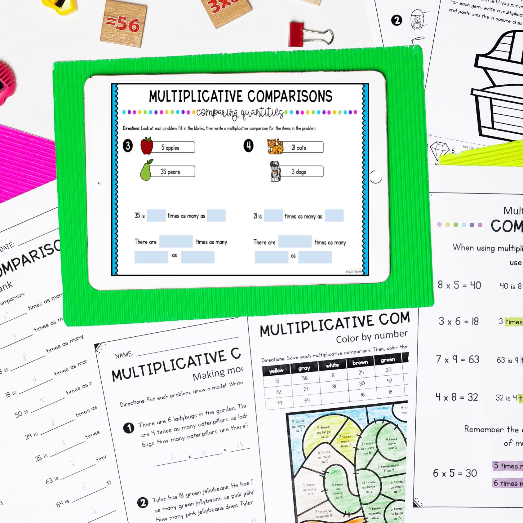 Multiplicative Comparisons - 4th Grade Math - Print & Digital - 4.OA.A.1 - Image 5