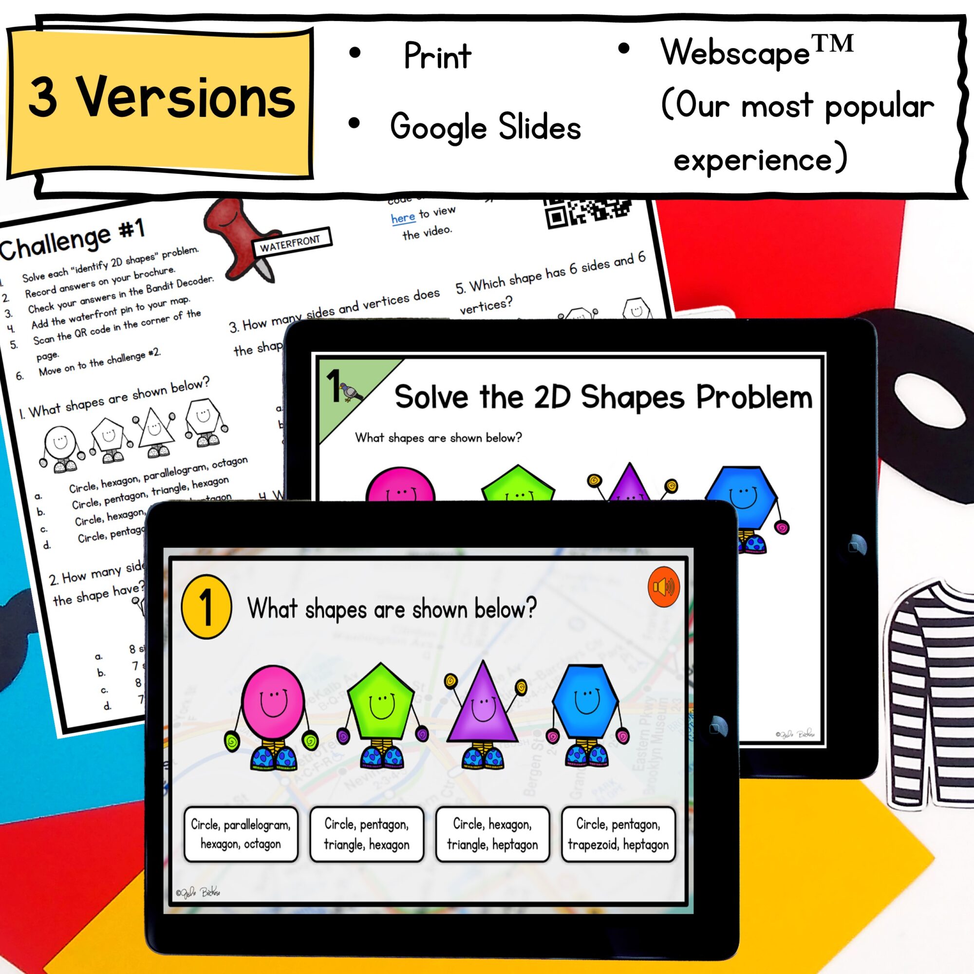 2nd Grade Math Escape Room & Webscape Bundle - Printable & Digital Activities - Image 5