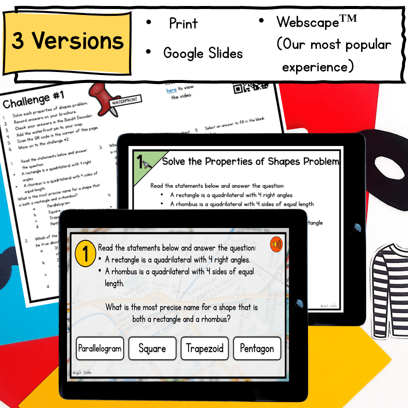5th Grade Math Escape Room & Webscape Bundle - Printable & Digital Activities - Image 5