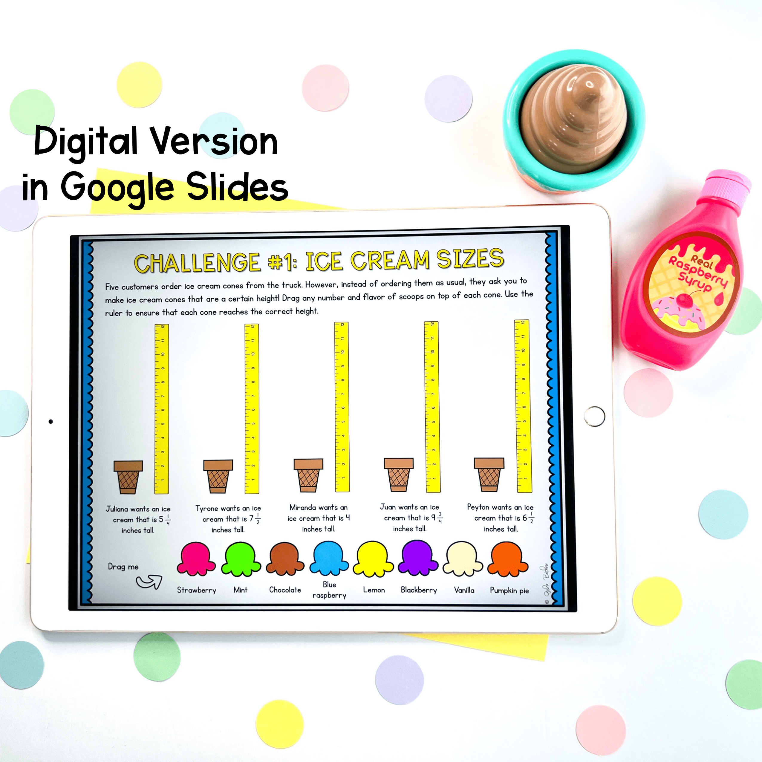 3rd Grade Math PBL Ice Cream Project Based Learning Multiplication Measurement - Image 5