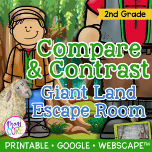 Compare & Contrast Fiction Giant Land Escape Room & Webscape™ - 2nd Grade