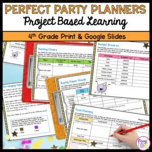 End of the Year Activities - Plan an End of Year Class Party 4th Grade Math PBL
