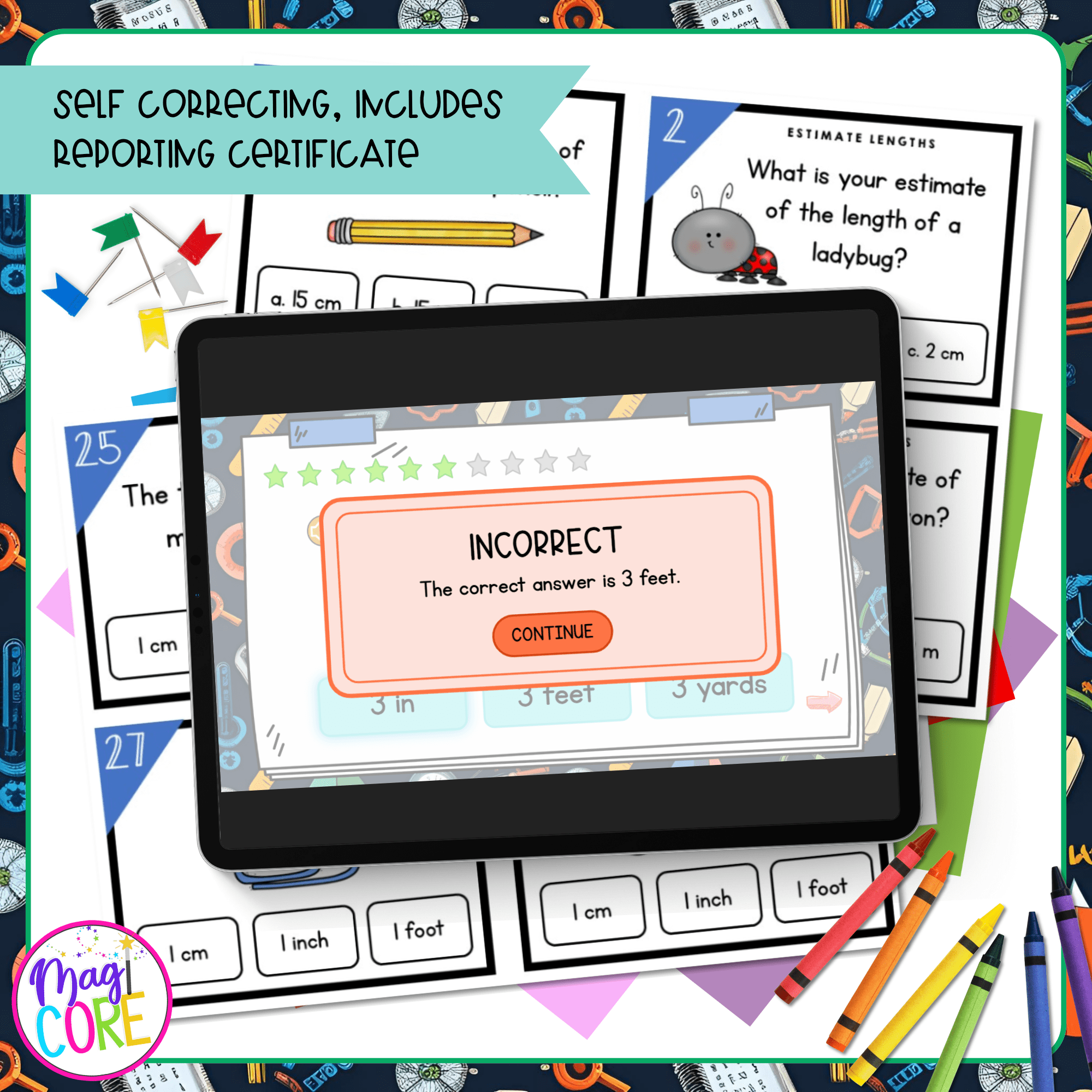 Estimate Lengths - 2nd Grade Math Task Cards - Print & Digital - 2.MD.A.3 - Image 3