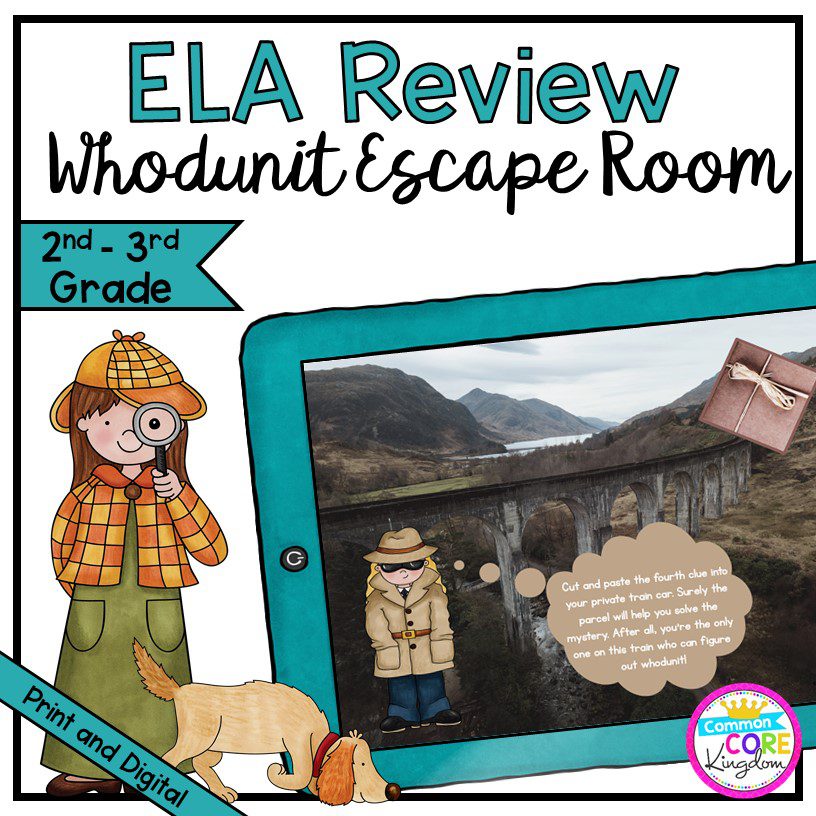 "Whodunit" Reading Comprehension Escape Room - 2nd & 3rd Grade - Digital & Print