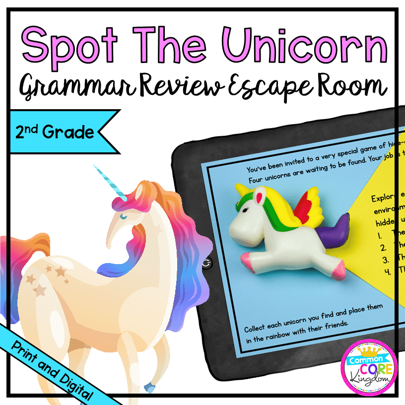 Grammar Review - 2nd Grade Escape Room - Digital & Print