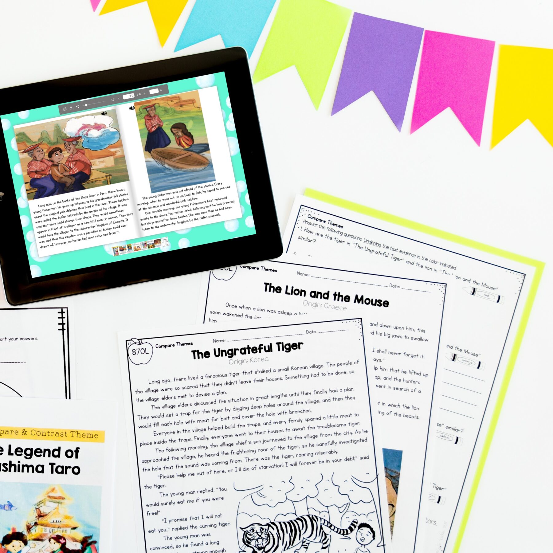 Compare & Contrast Themes in Literature Skill Pack – RL.4.9 – Print & Digital - Image 9
