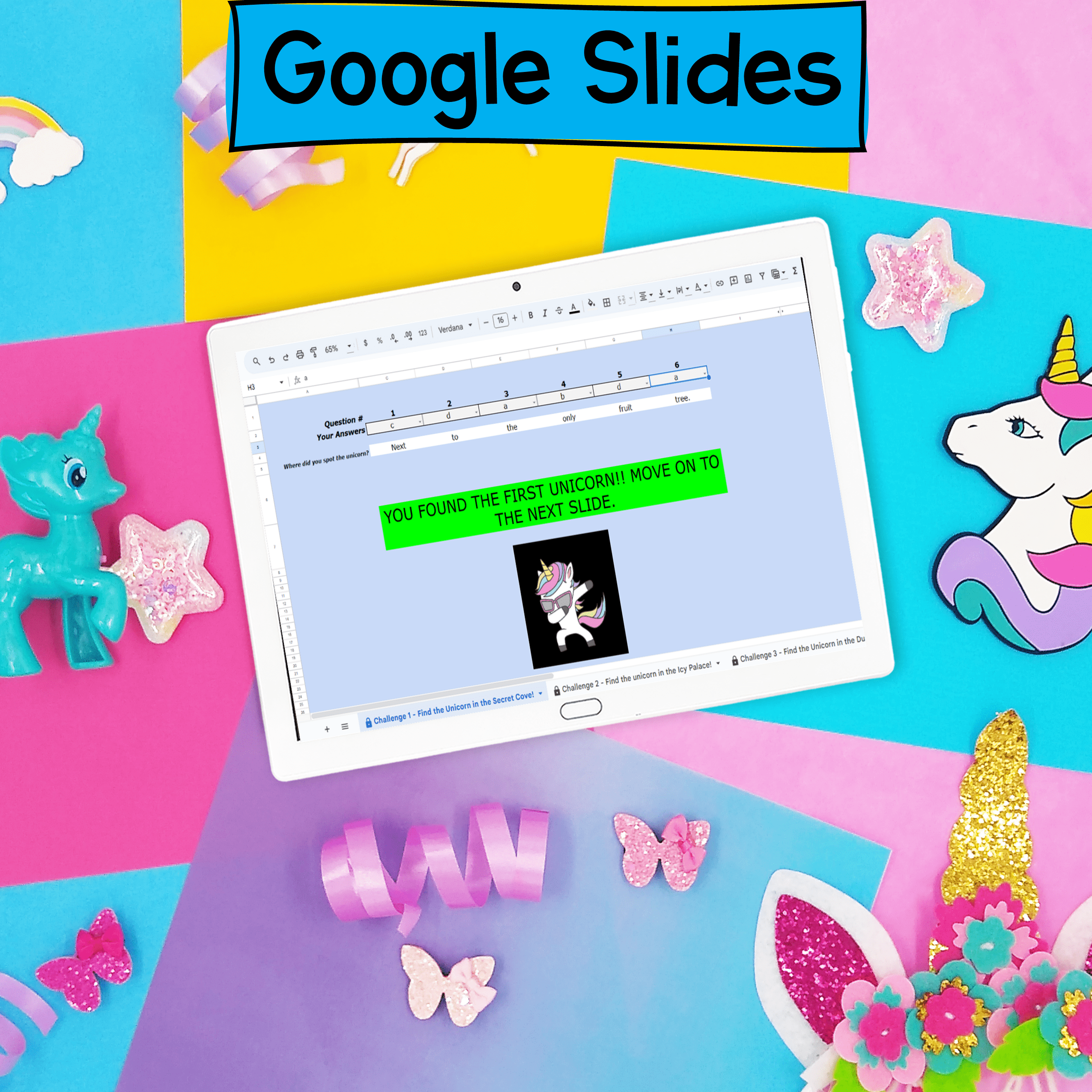 Spot the Unicorn Grammar Review Escape Room & Webscape™ - 4th Grade - Image 2