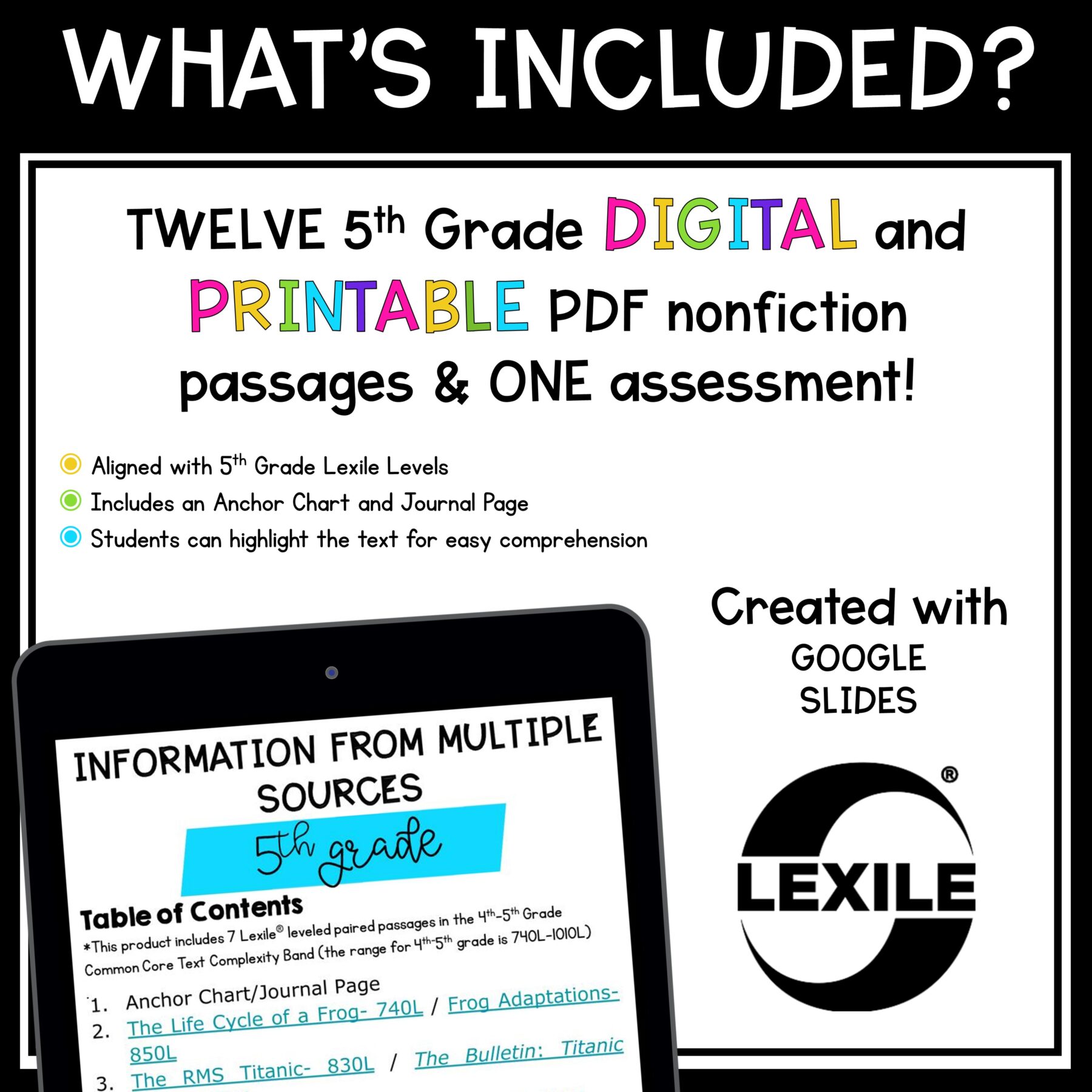 Multiple Sources in Nonfiction Skill Pack – RI.5.7 – Print & Digital - Image 11