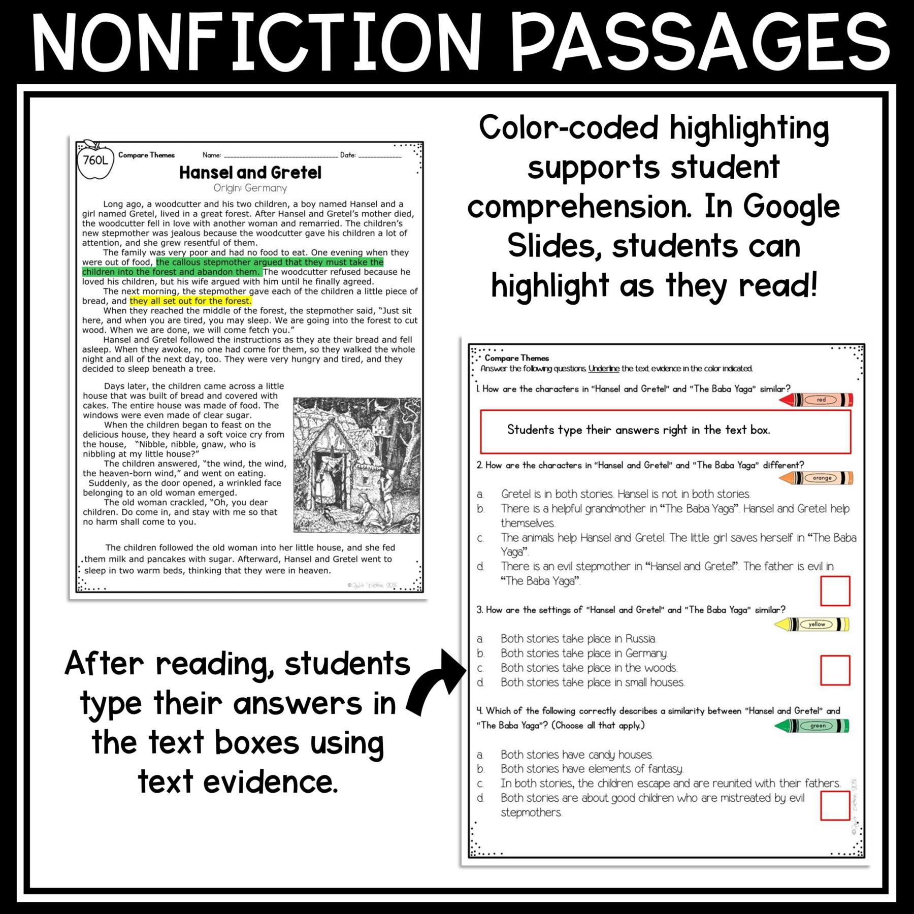 Compare & Contrast Themes in Literature Skill Pack – RL.4.9 – Print & Digital - Image 11