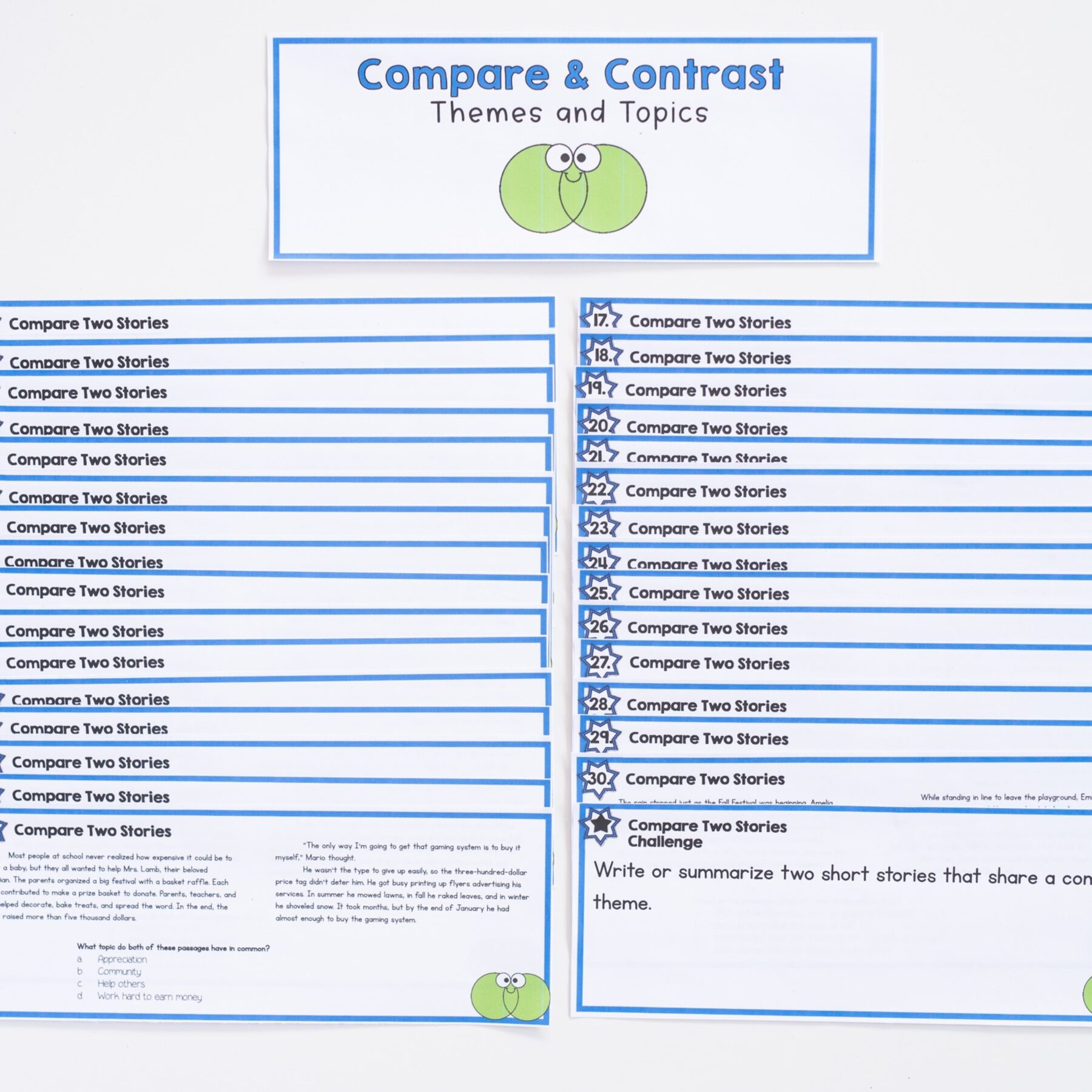 Compare & Contrast Themes in Literature Skill Pack – RL.4.9 – Print & Digital - Image 14