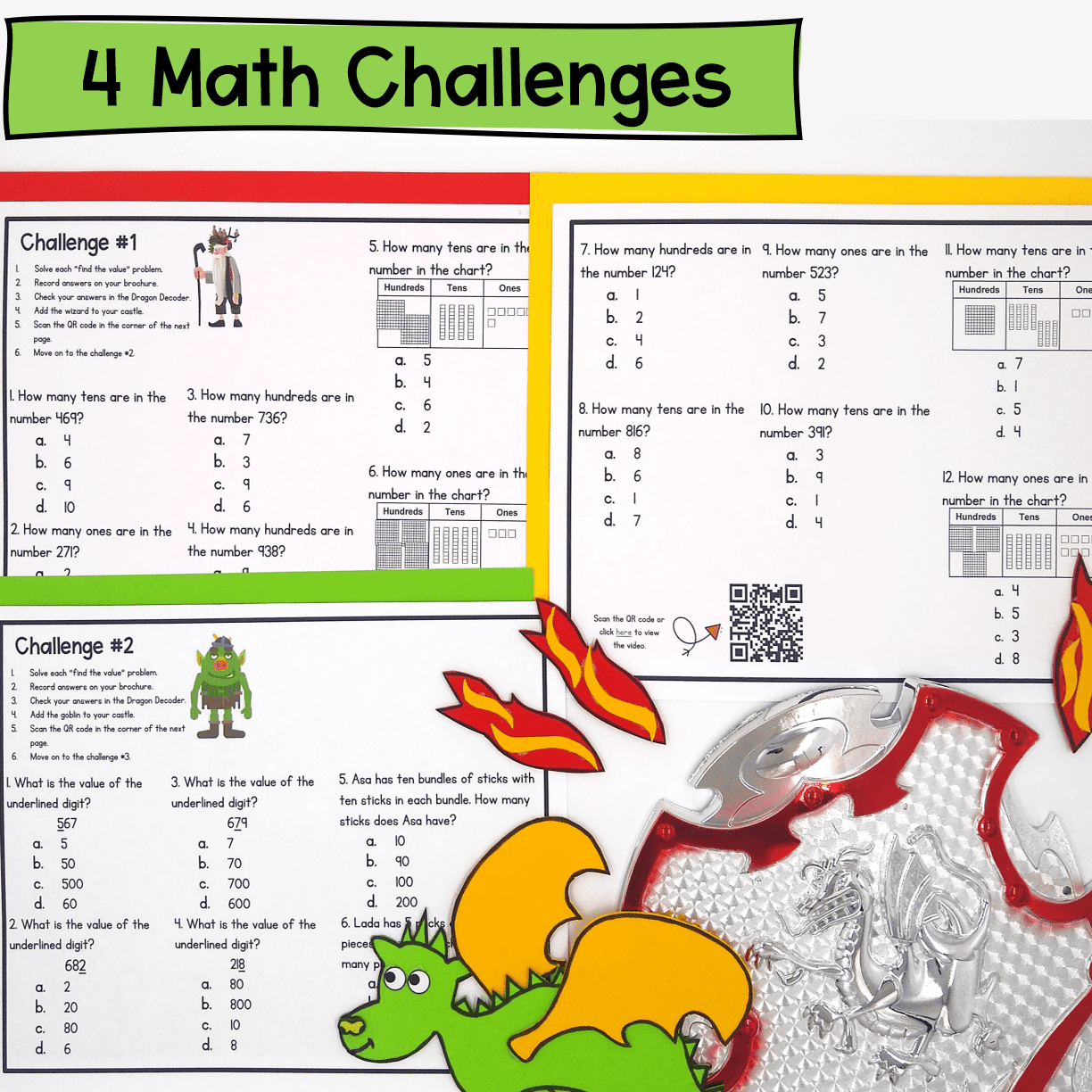Place Value to 1000 Math Escape Room & Webscape™ - 2nd Grade Ones Tens Hundreds - Image 2