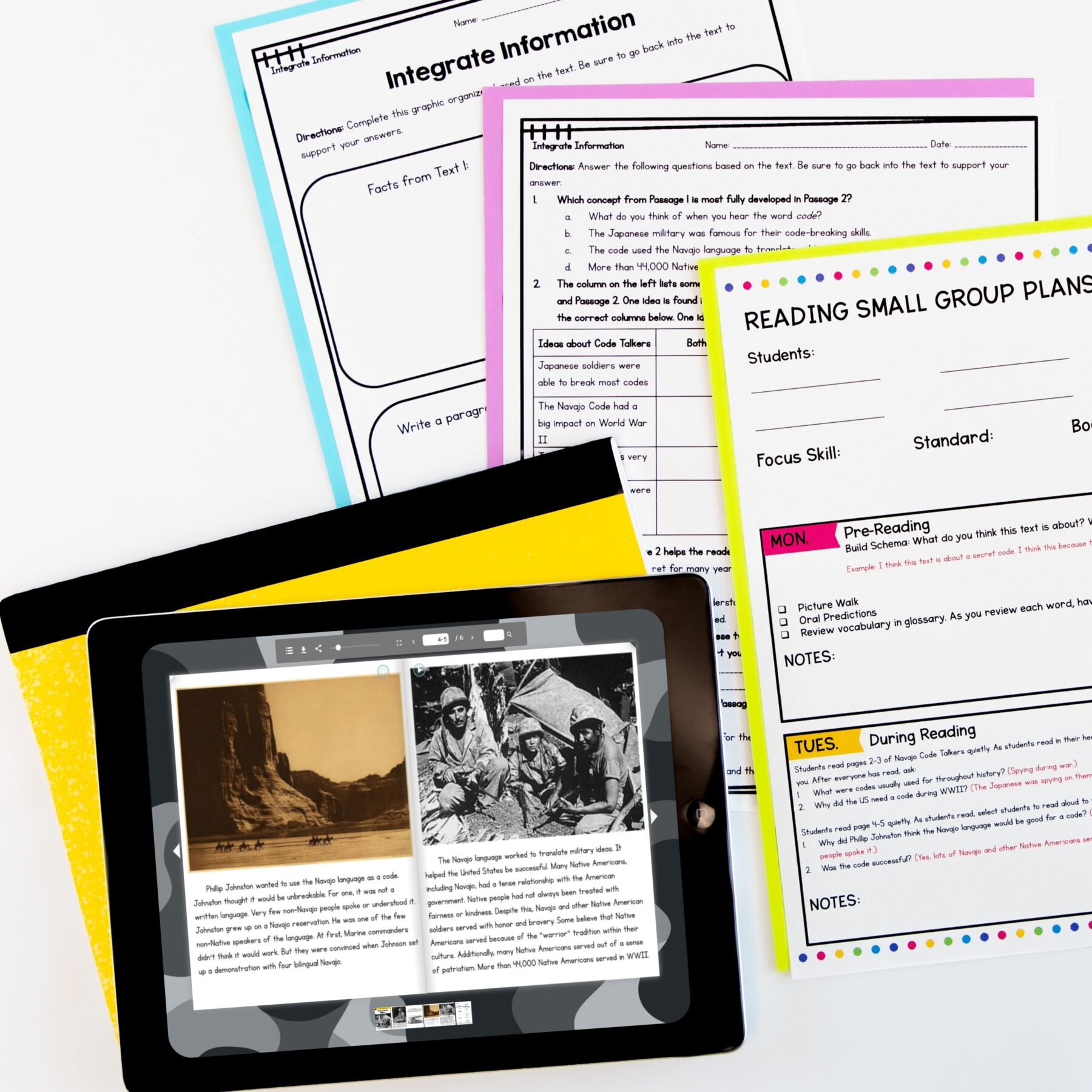 Guided Reading Packet: Integrate Information - 4th & 5th Grade RI.4.9 RI.5.9 - Printable & Digital - Image 2