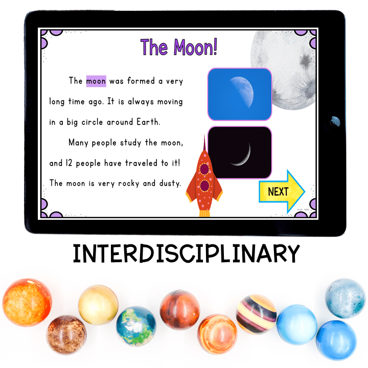 Virtual Field Trip to the Moon and Space 1st Grade Google Slides Seesaw Activity - Image 2