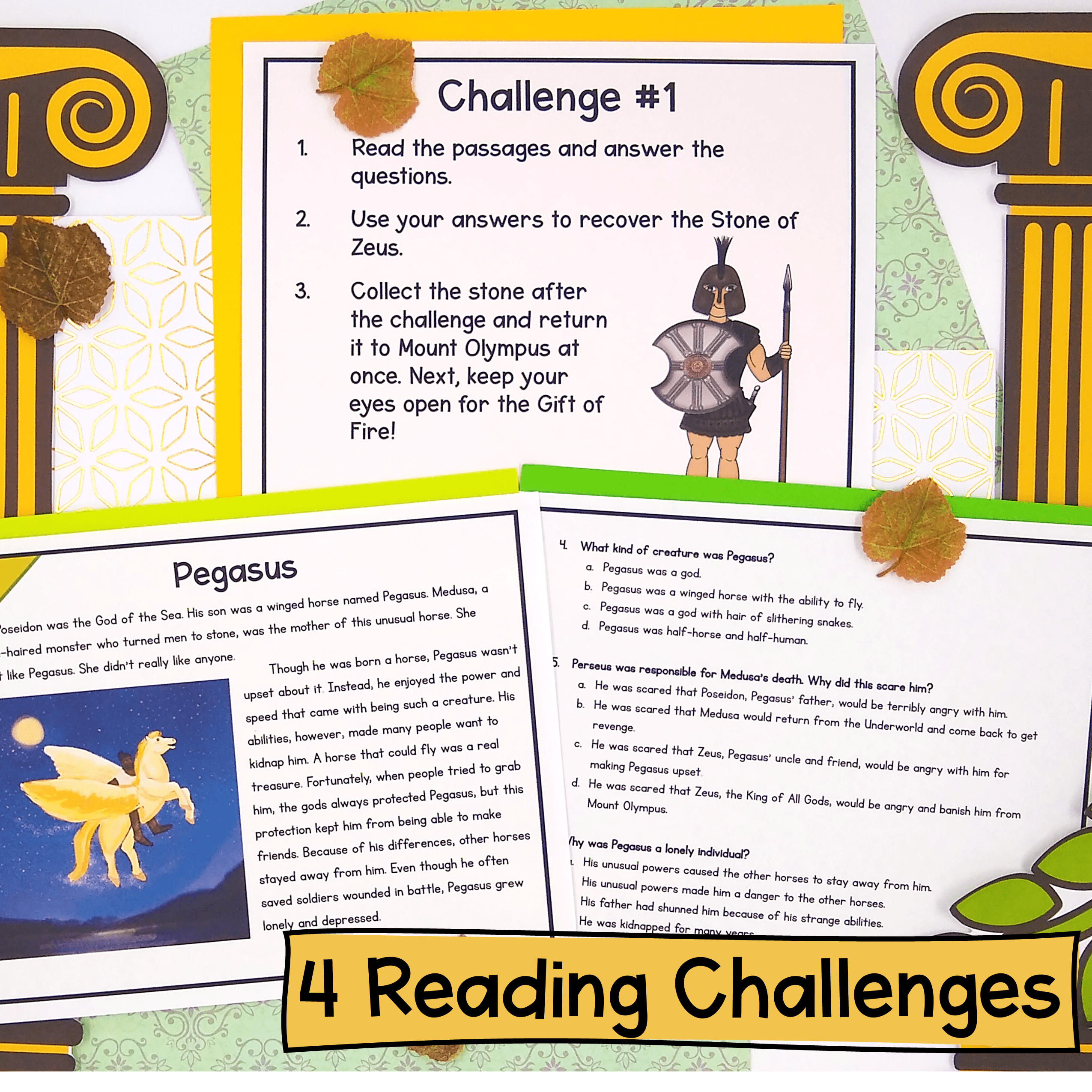 Greek Mythology Gods Reading Review Escape Room & Webscape™ - 4th & 5th Grade - Image 2