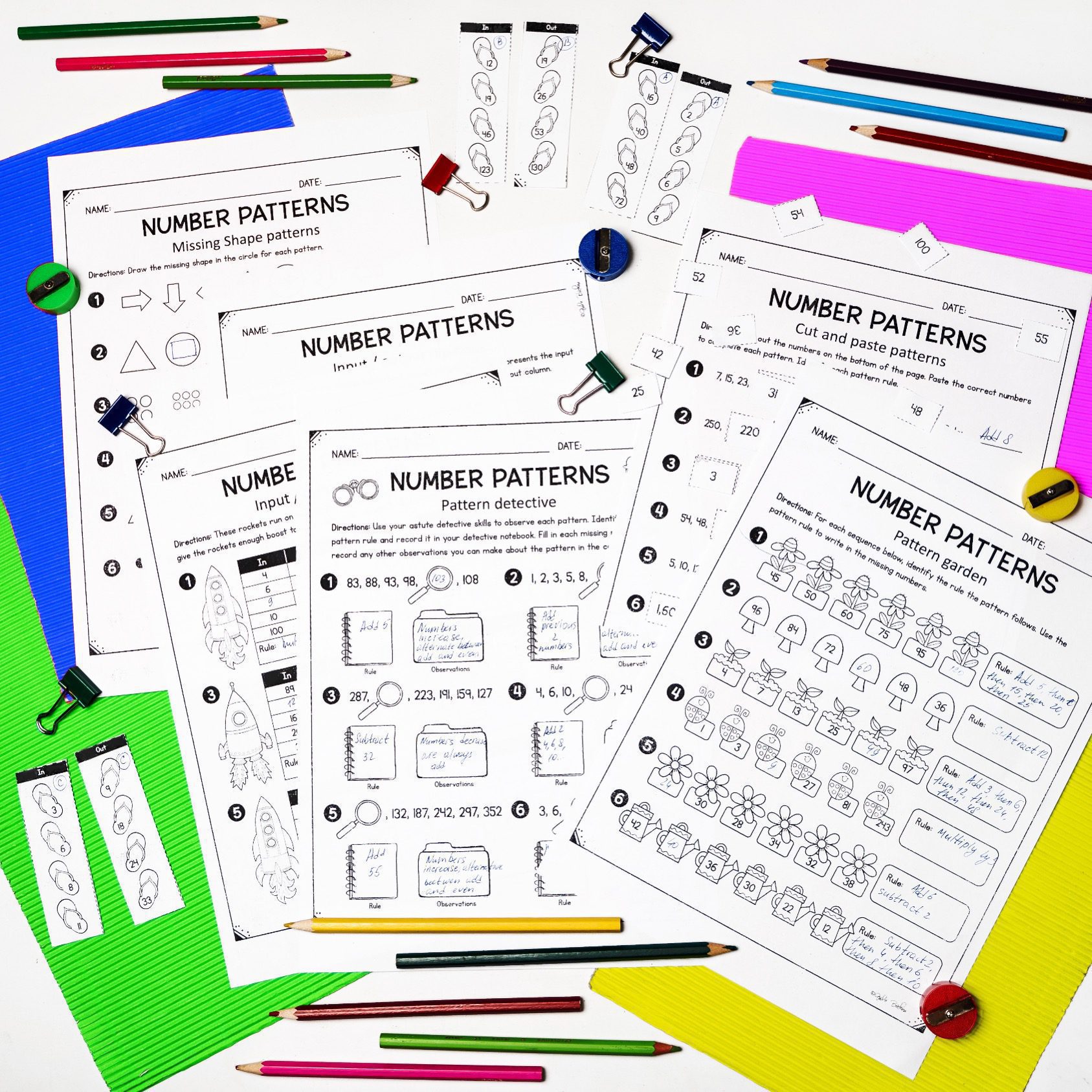 Number Patterns - 4th Grade Math - Printable & Digital - 4.OA.C.5 - Image 3