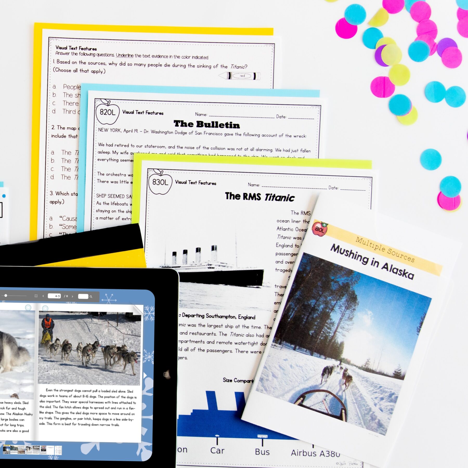 Guided Reading Packet: Multiple Sources - 5th Grade RI.5.7 - Printable & Digital - Image 3