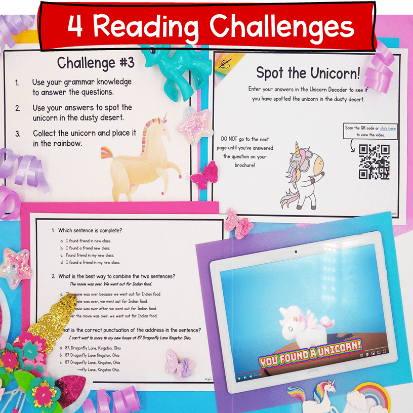 Spot the Unicorn Grammar Review Escape Room & Webscape™ - 2nd Grade - Image 3