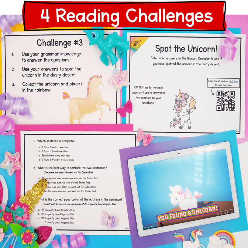 Spot the Unicorn Grammar Review Escape Room & Webscape™ - 3rd Grade - Image 3