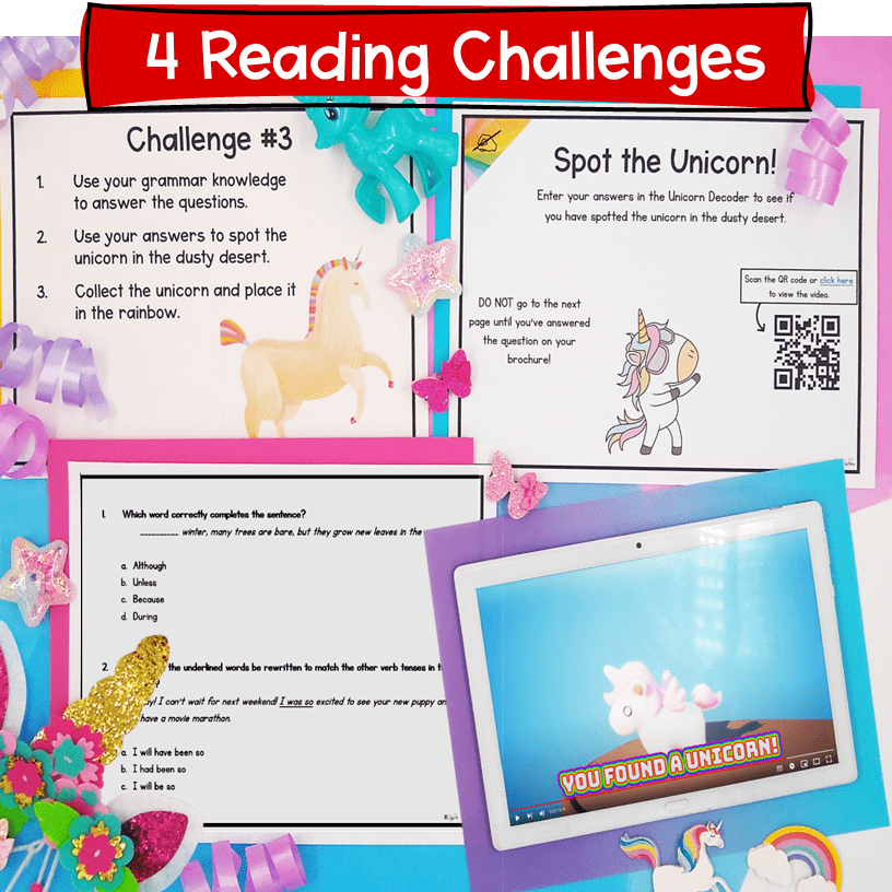Spot the Unicorn Grammar Review Escape Room & Webscape™ - 5th Grade - Image 3