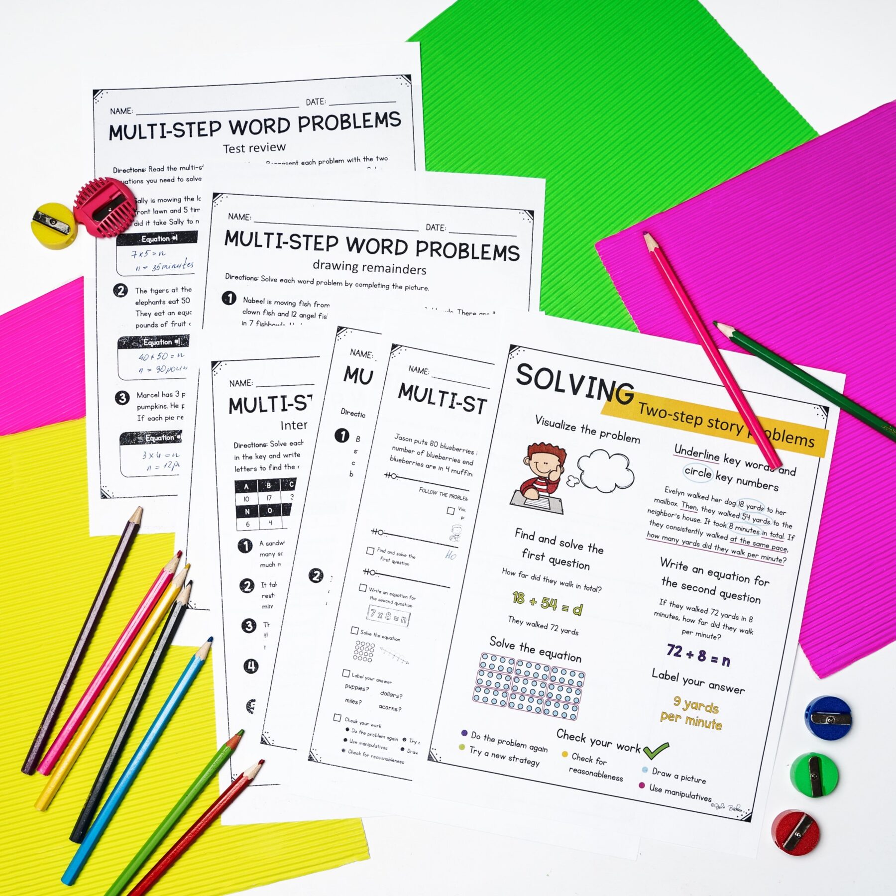 Multi-Step Word Problems - 4th Grade Math - Print & Digital - 4.OA.A.3 - Image 3