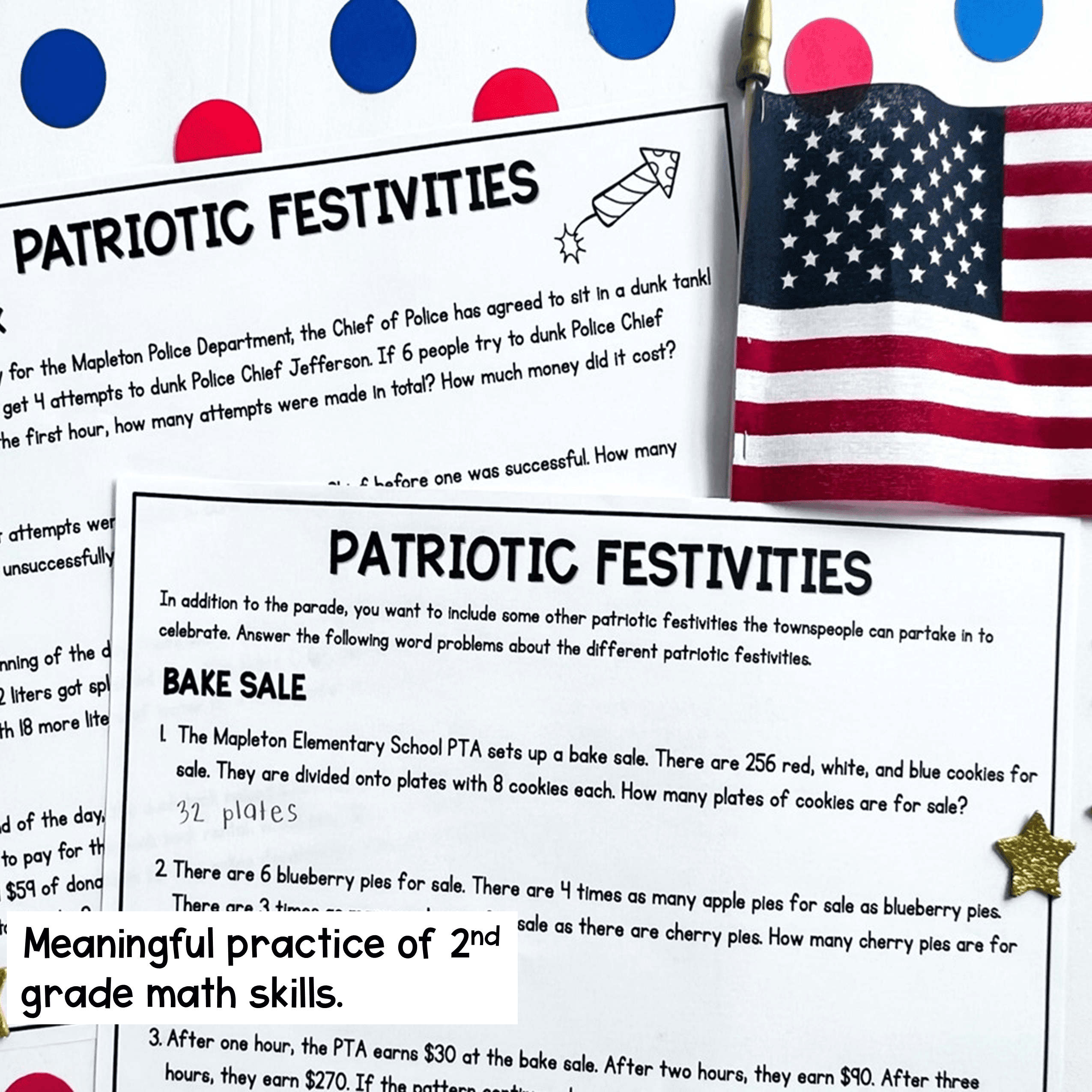 4th Grade Math PBL Memorial Day Patriotic Parade Project Based Learning Activity - Image 3