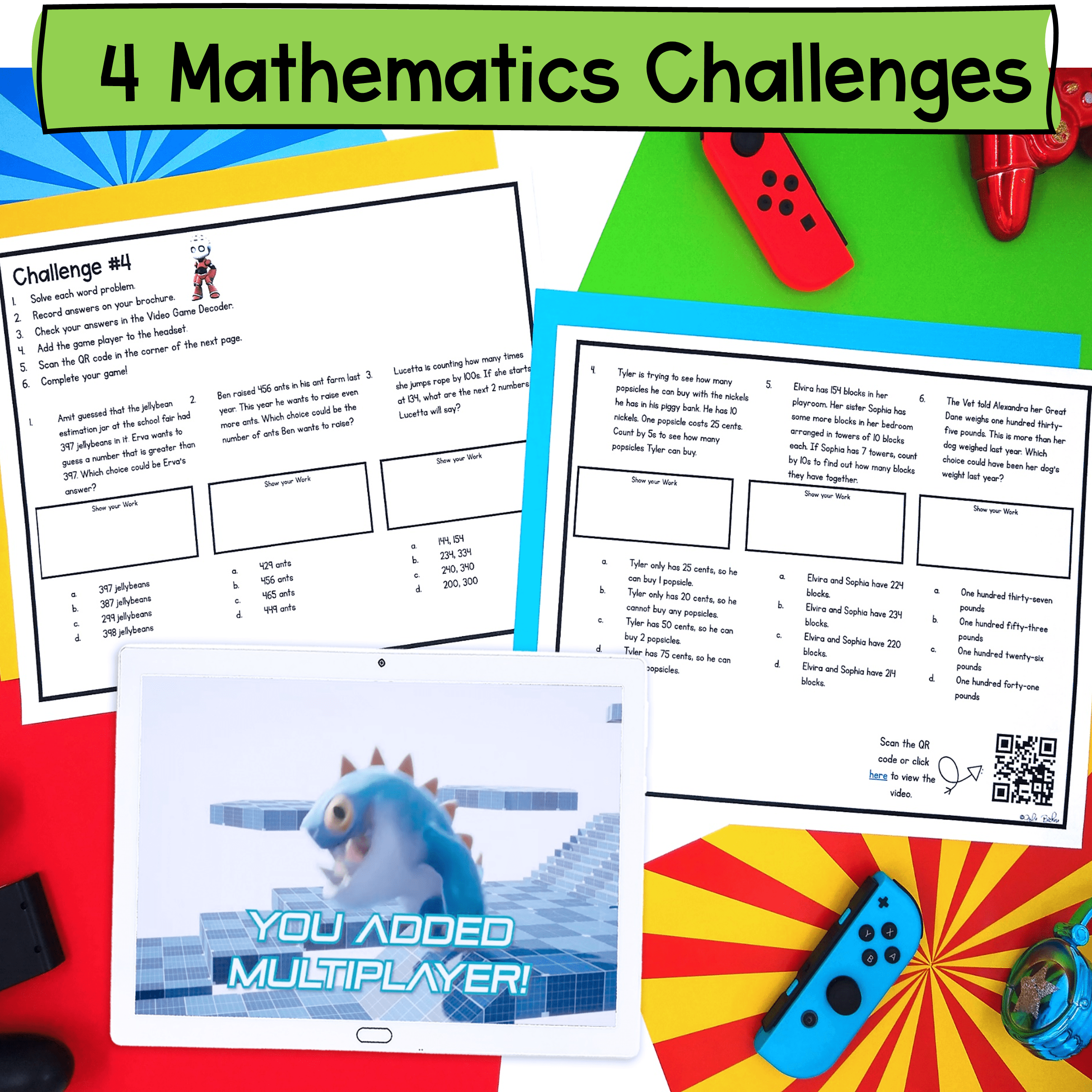 Read, Write, Compare Numbers Skip Count Word Problem 2nd Grade Math Escape Room - Image 3