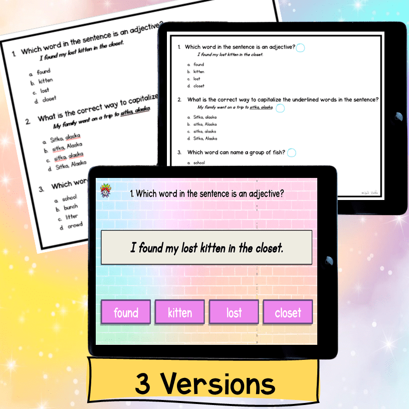 Spot the Unicorn Grammar Review Escape Room & Webscape™ - 2nd Grade - Image 4