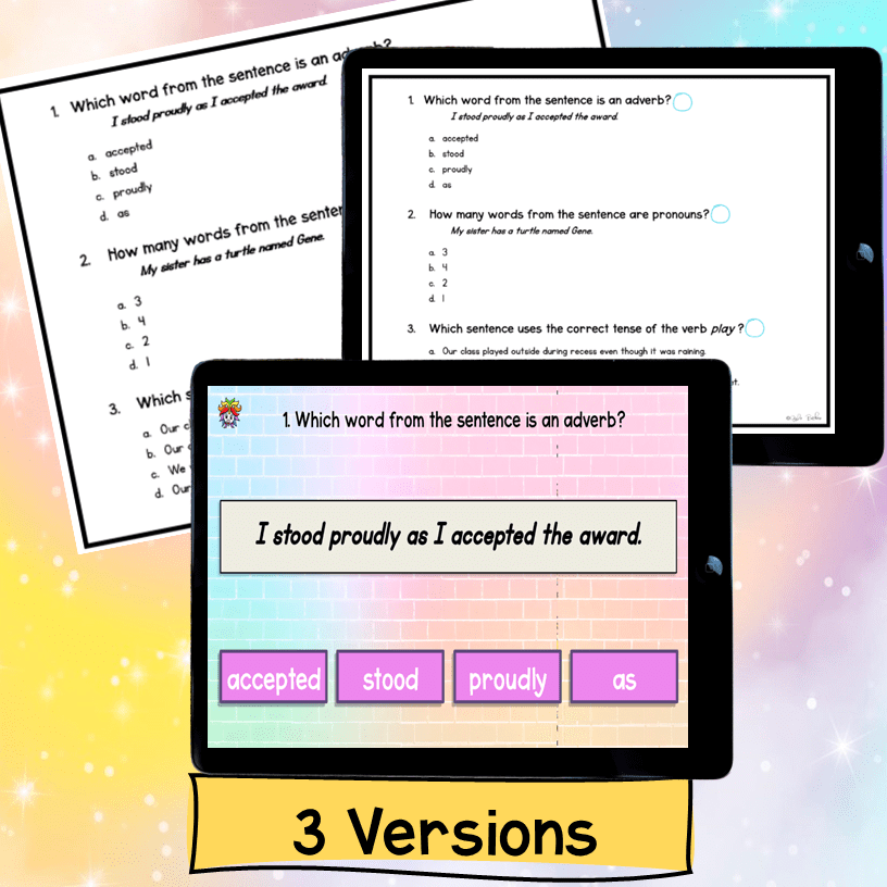 Spot the Unicorn Grammar Review Escape Room & Webscape™ - 3rd Grade - Image 4