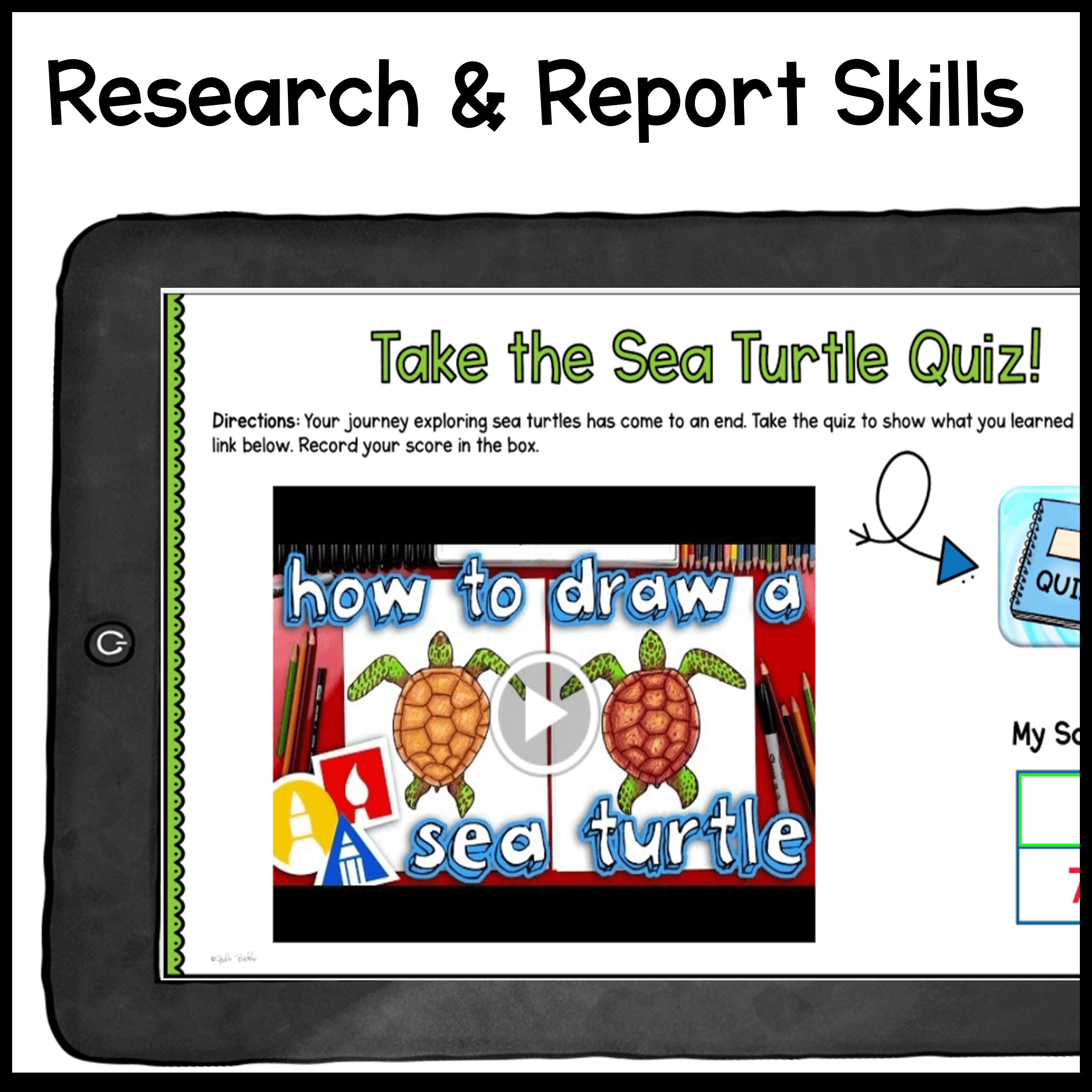 Sea Turtles Digital Research WebQuest - 2nd-5th Grade - Google Slides - Image 4
