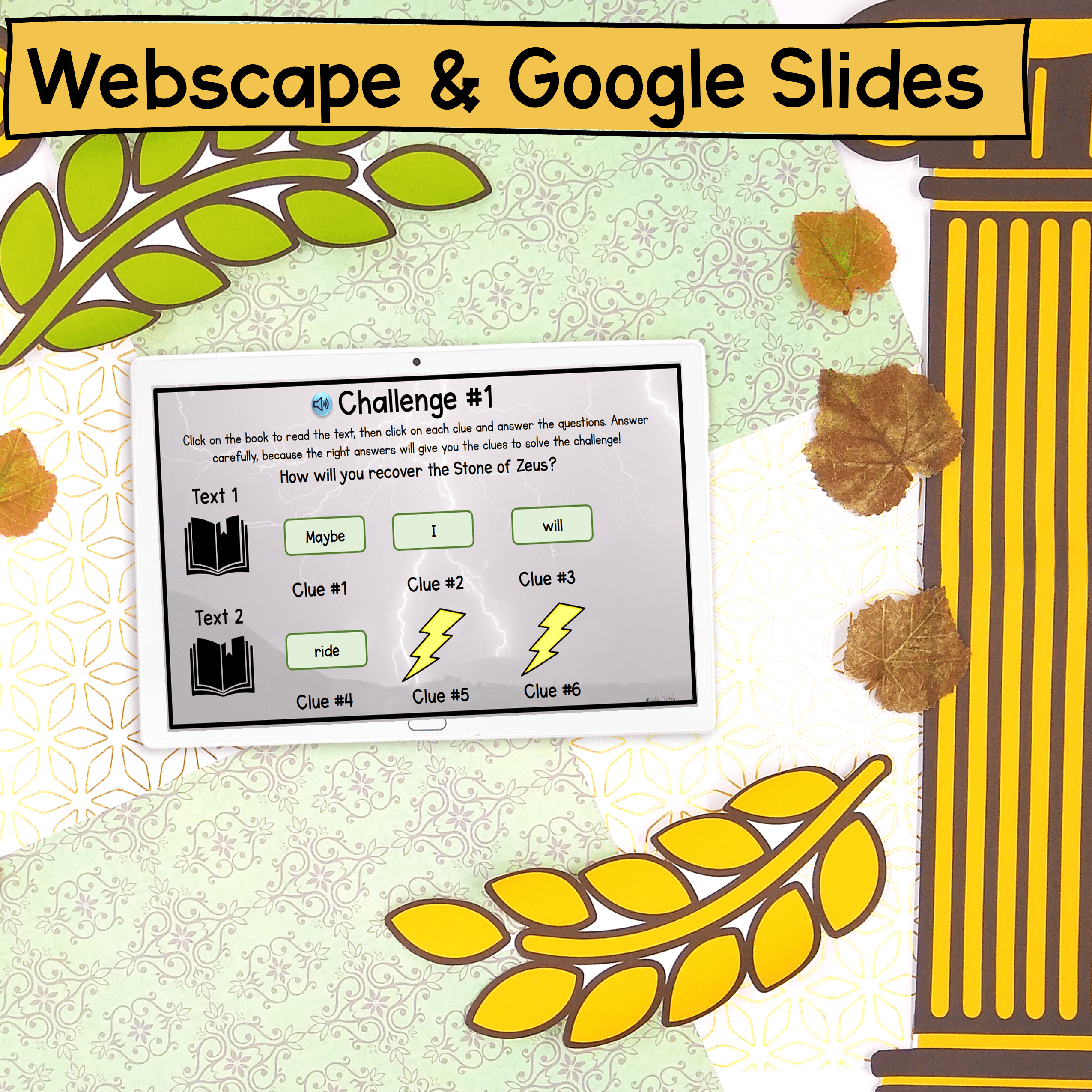 Greek Mythology Gods Reading Review Escape Room & Webscape™ - 4th & 5th Grade - Image 4
