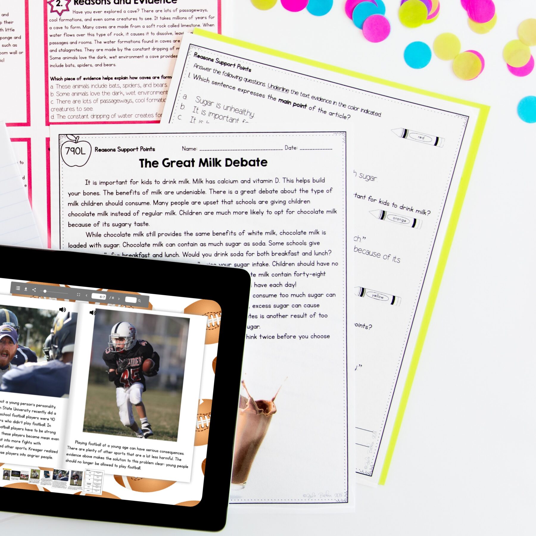 Guided Reading Packet: Reasons Support Points - 4th & 5th Grade RI.4.8 RI.5.8 - Printable & Digital - Image 5