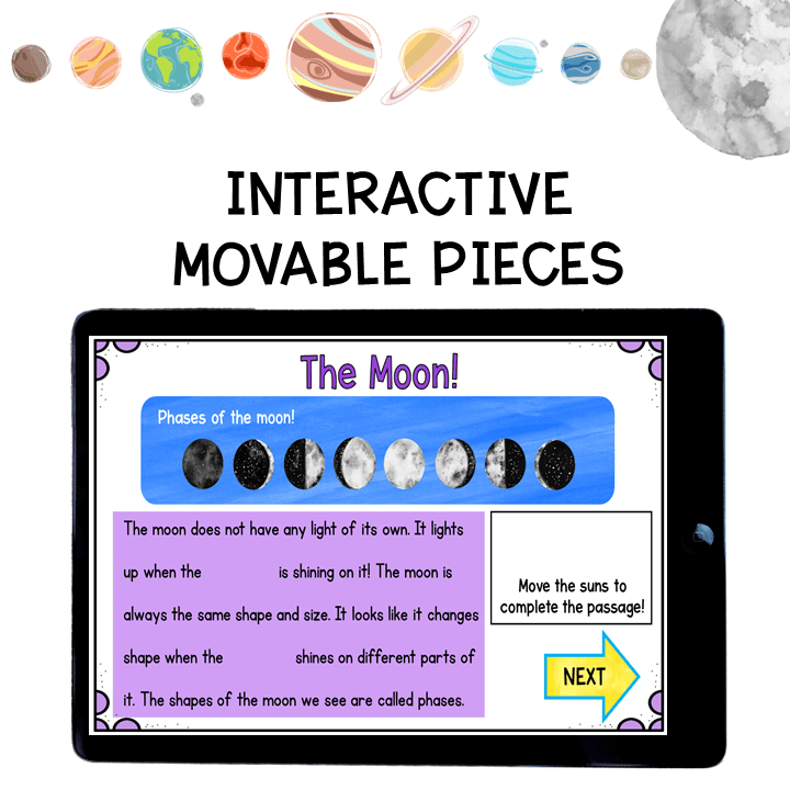 Virtual Field Trip to the Moon and Space 1st Grade Google Slides Seesaw Activity - Image 3