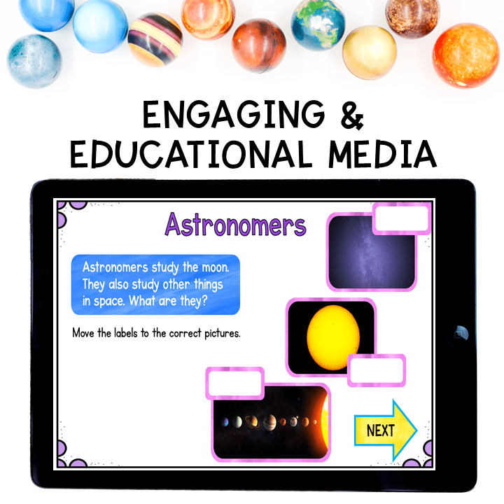 Virtual Field Trip to the Moon and Space 1st Grade Google Slides Seesaw Activity - Image 4