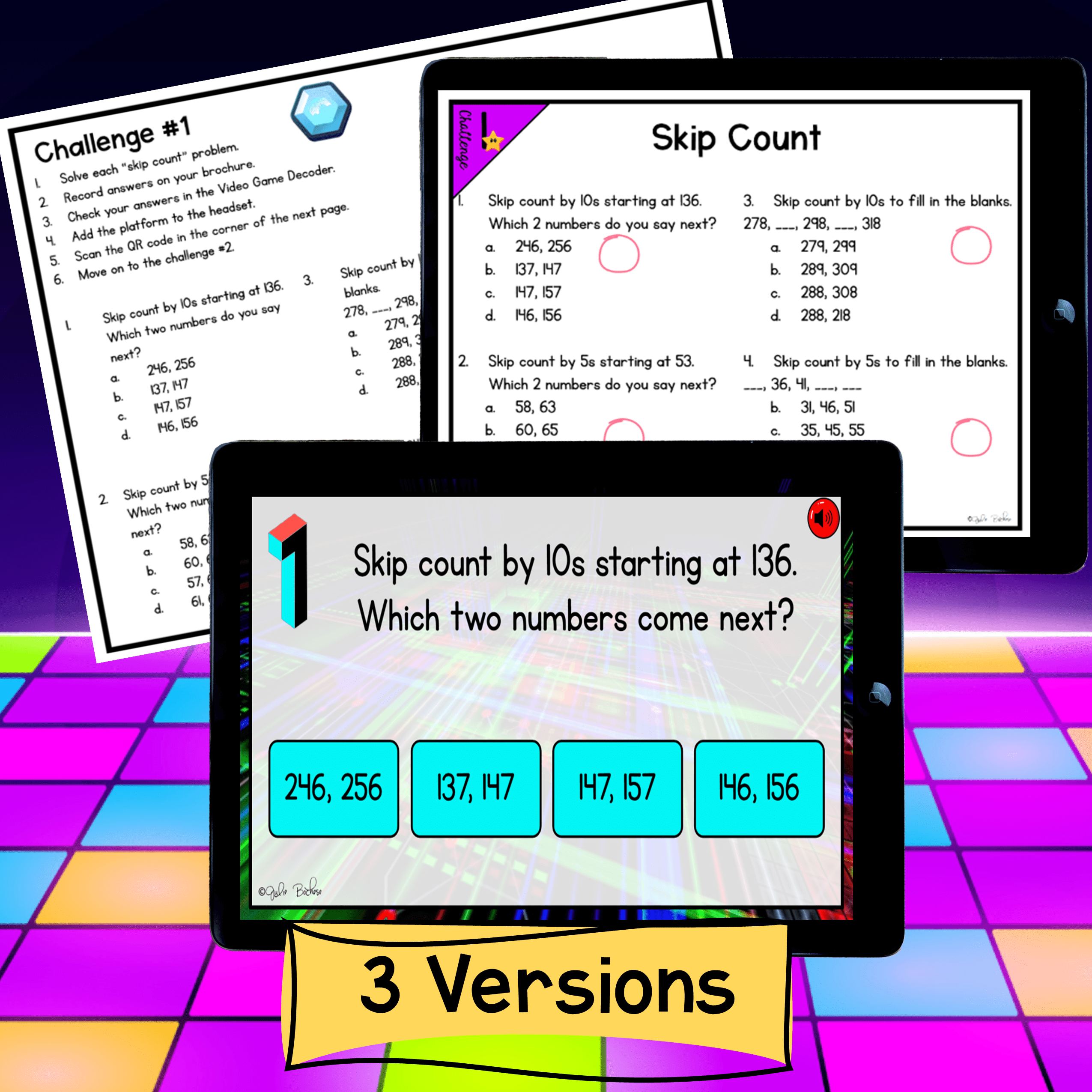 Read, Write, Compare Numbers Skip Count Word Problem 2nd Grade Math Escape Room - Image 6