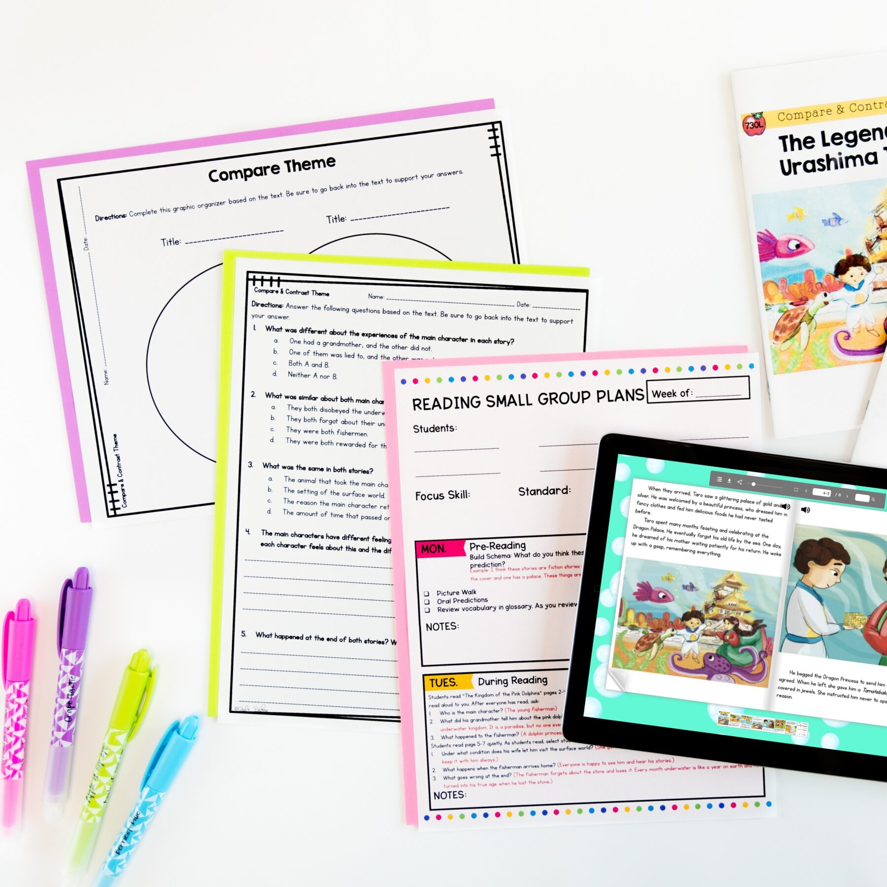 Compare & Contrast Themes in Literature Skill Pack – RL.4.9 – Print & Digital - Image 7
