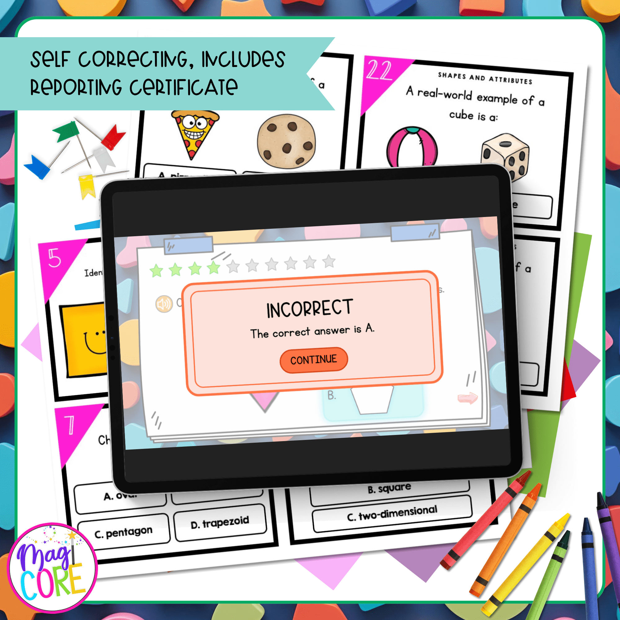 2D & 3D Shapes & Attributes - 2nd Grade Math Task Cards - 2.G.A.1 - Image 3