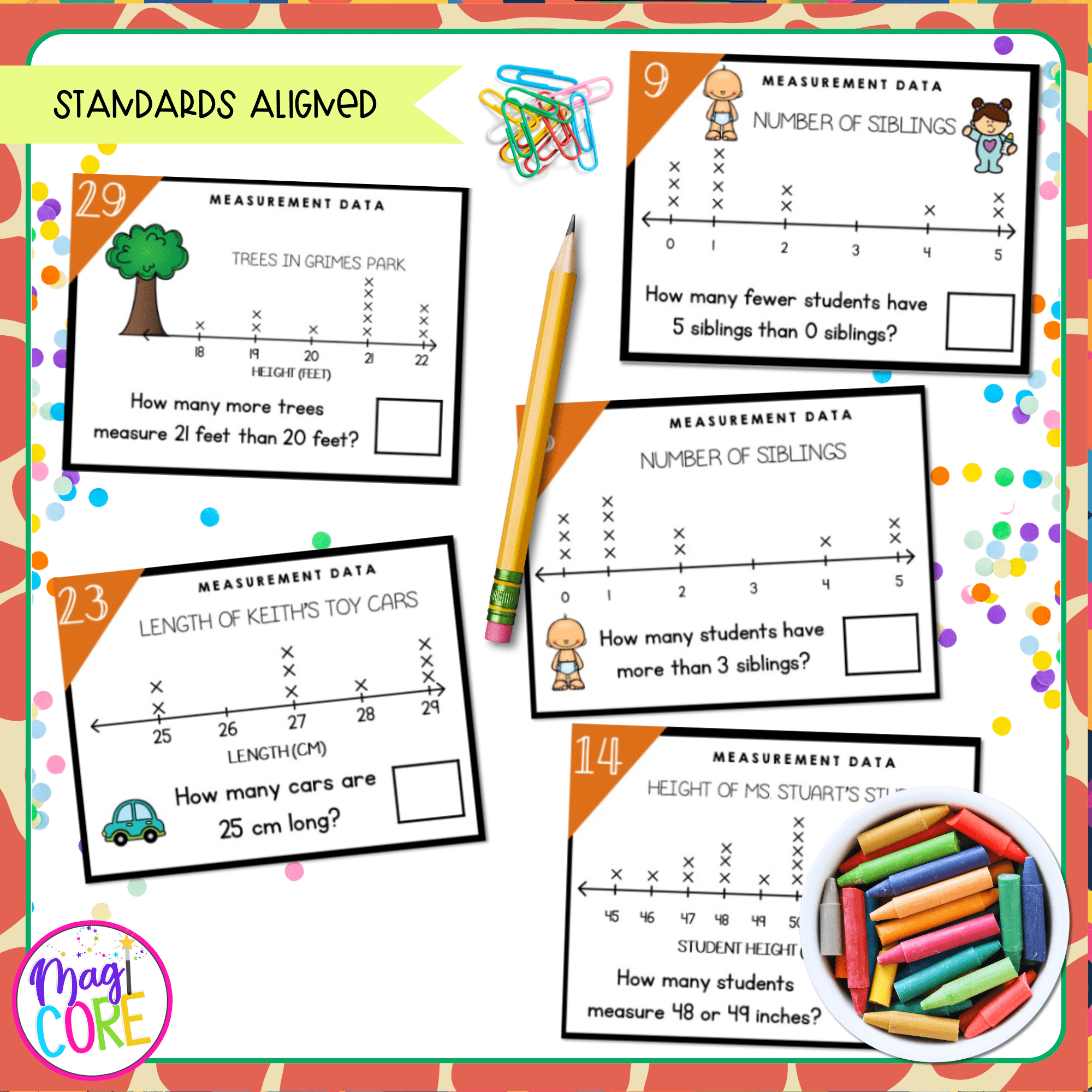 Measurement Data - 2nd Grade Math Task Cards - Print & Digital - 2.MD.C.9 - Image 4