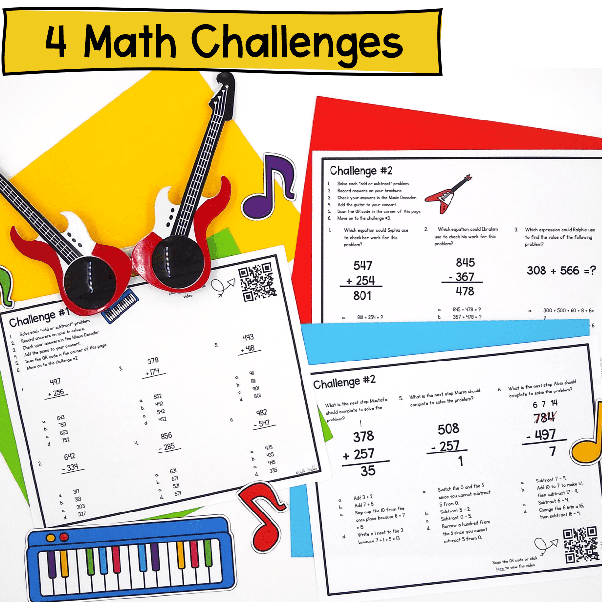 Add & Subtract to 1000 2nd Grade Math Escape Room & Webscape™ Digital Activities - Image 2