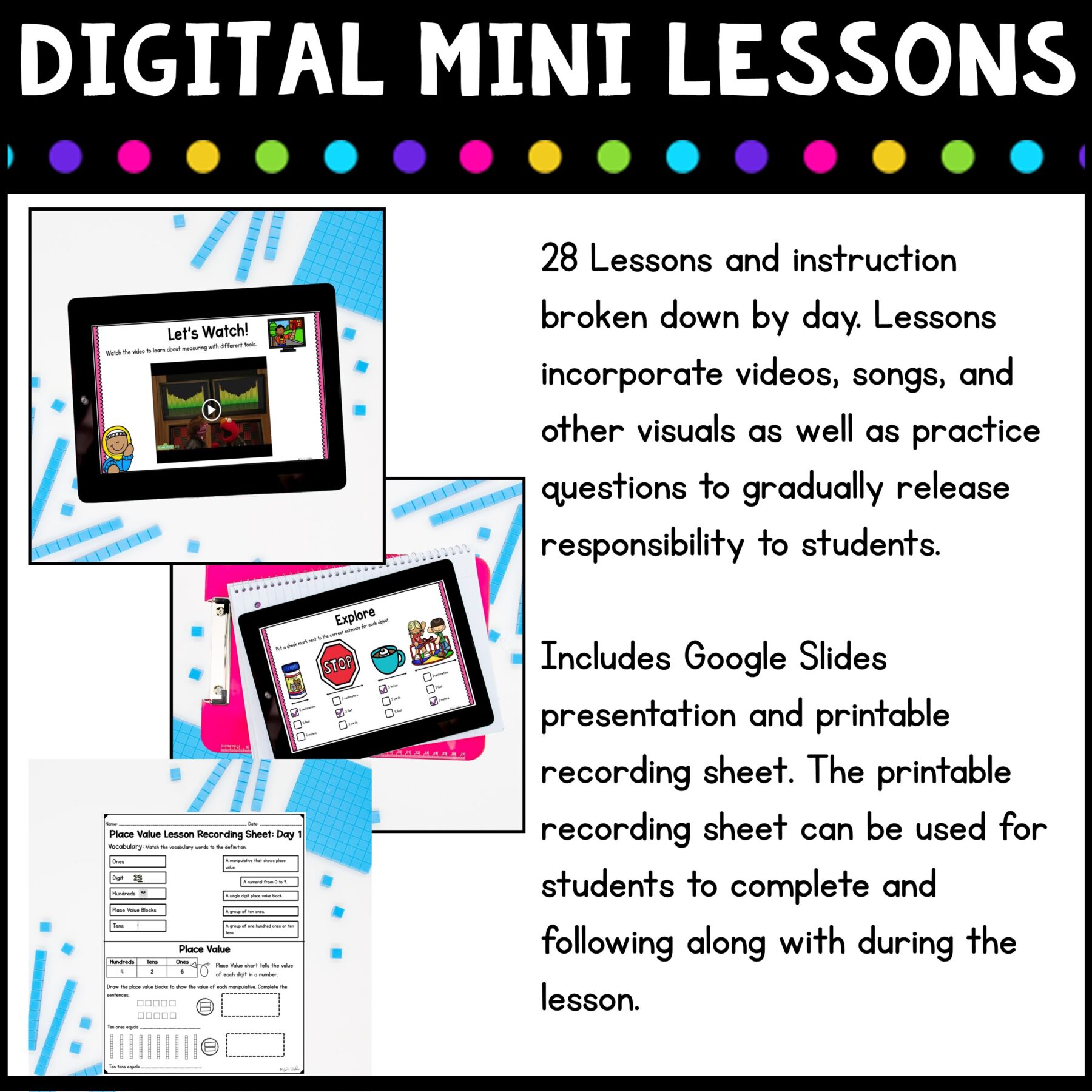 2nd Grade Math Curriculum Full Year Bundle - Mini-Lessons, Units & Task Cards - Image 3