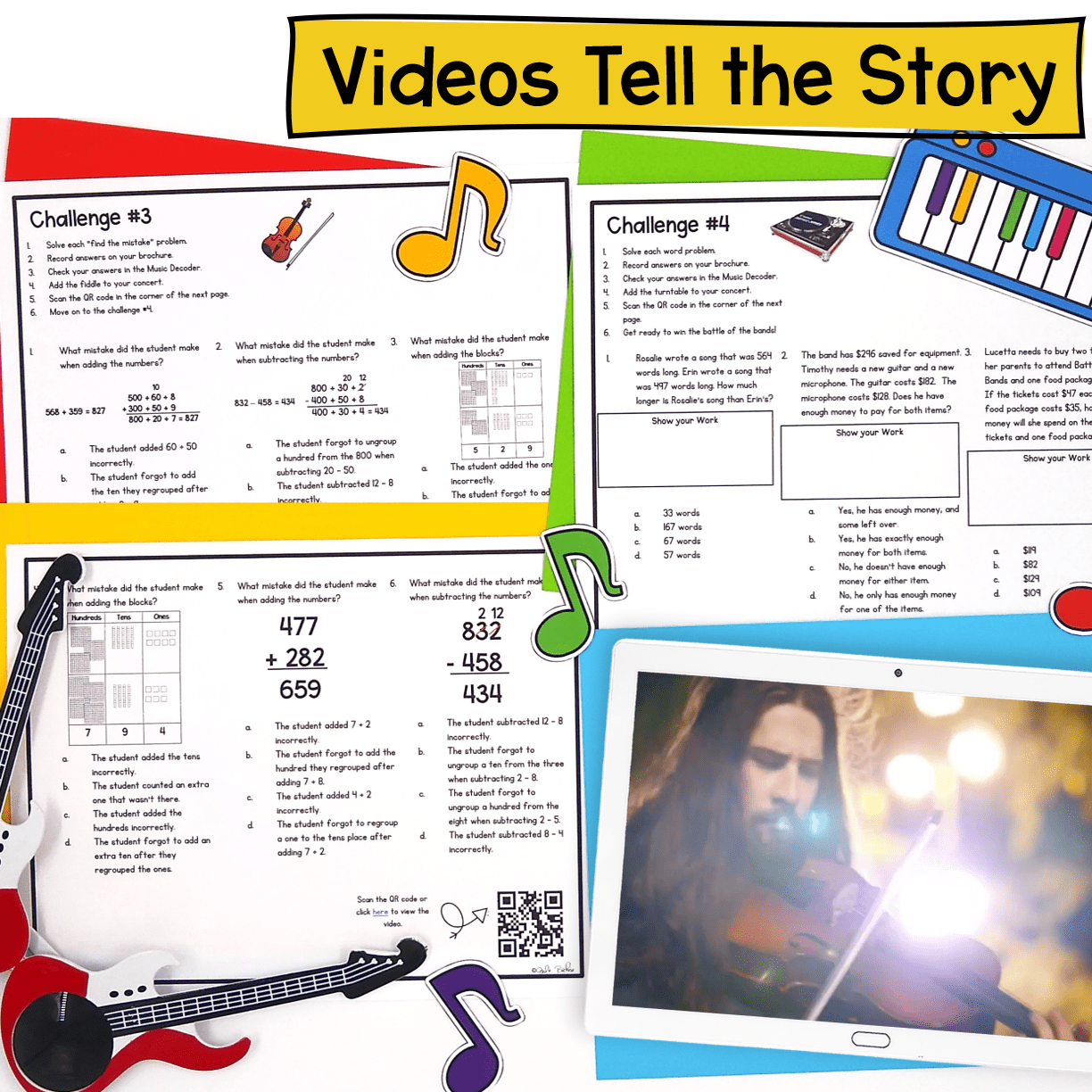 Add & Subtract to 1000 2nd Grade Math Escape Room & Webscape™ Digital Activities - Image 3