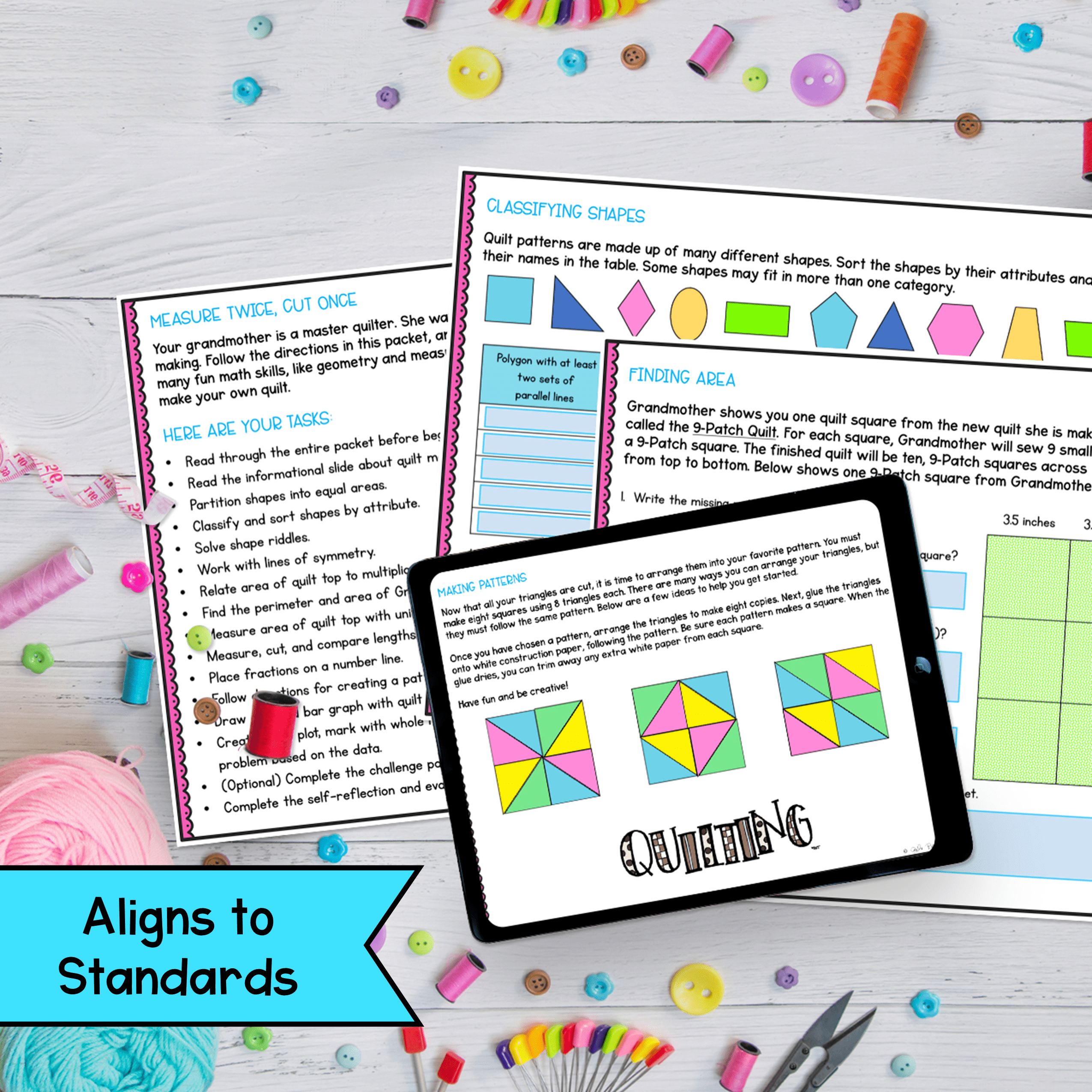 Measurement & Geometry - 5th Grade - Make A Quilt Project Based Learning - Image 3