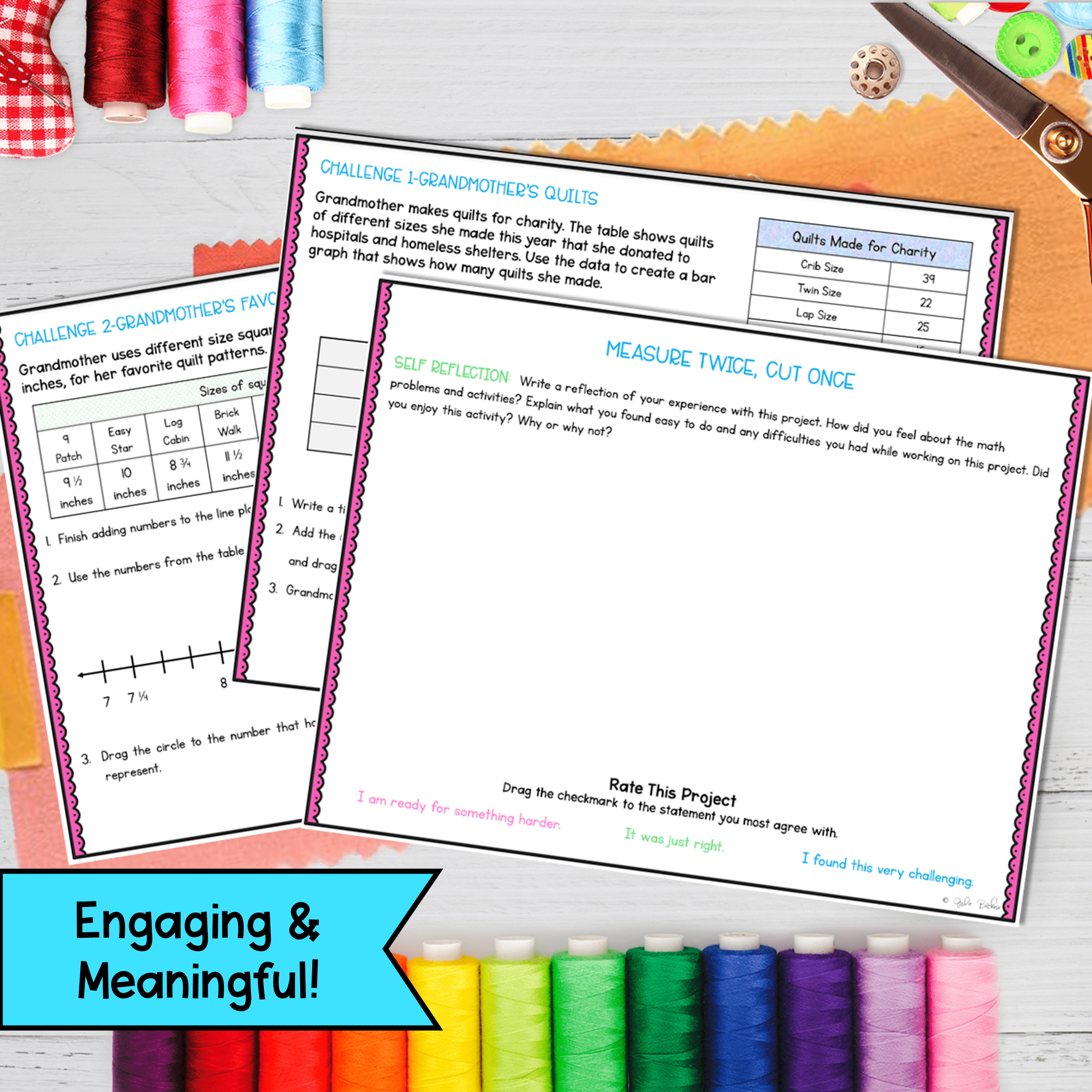 Measurement & Geometry - 3rd Grade Math - Make A Quilt Project Based Learning - Image 4