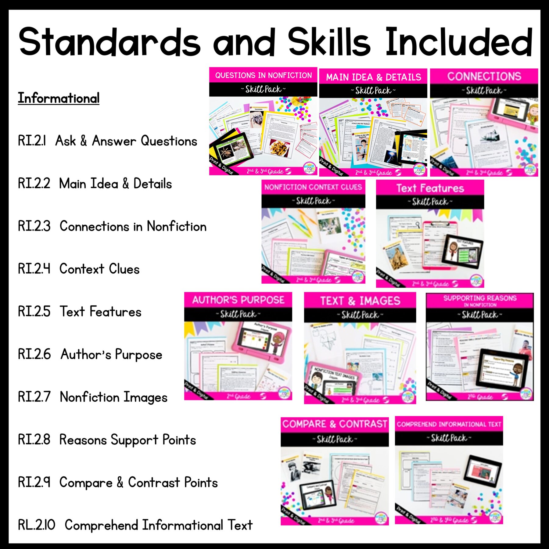 2nd Grade Reading Comprehension Curriculum - Full Year Bundle - Digital & Print - Image 9
