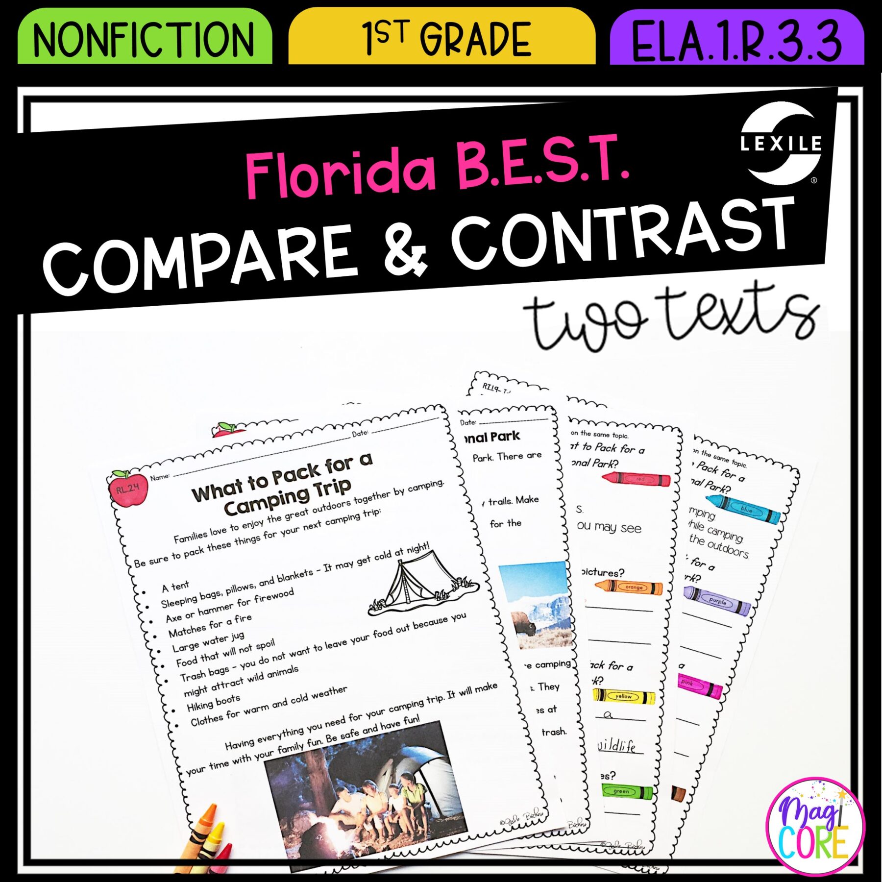 Compare Nonfiction - 1st Grade Florida BEST Standards - B.E.S.T. ELA.1.R.3.3