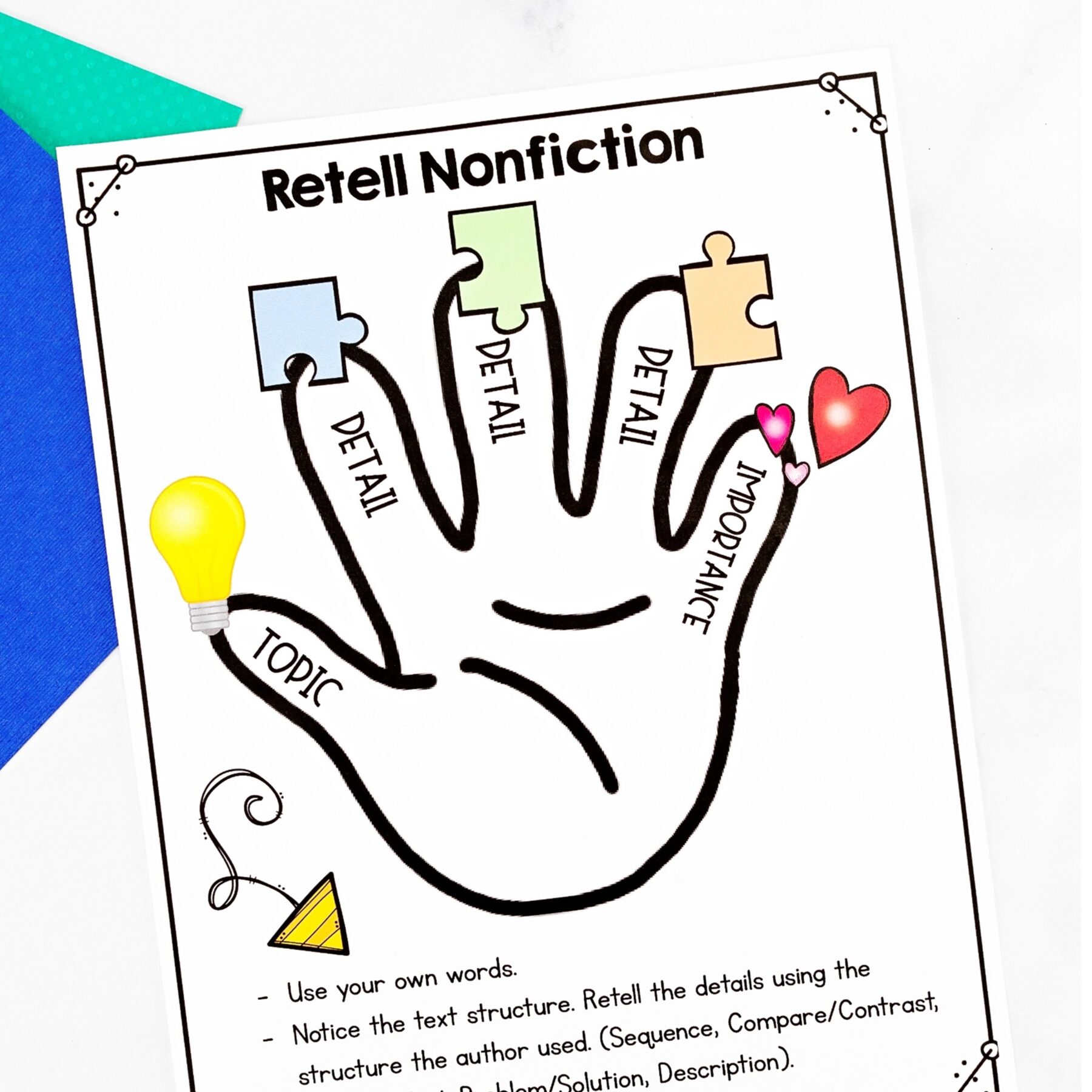 Retell Nonfiction - 1st Grade Florida BEST Standards - B.E.S.T. ELA.1.R.3.2 - Image 2