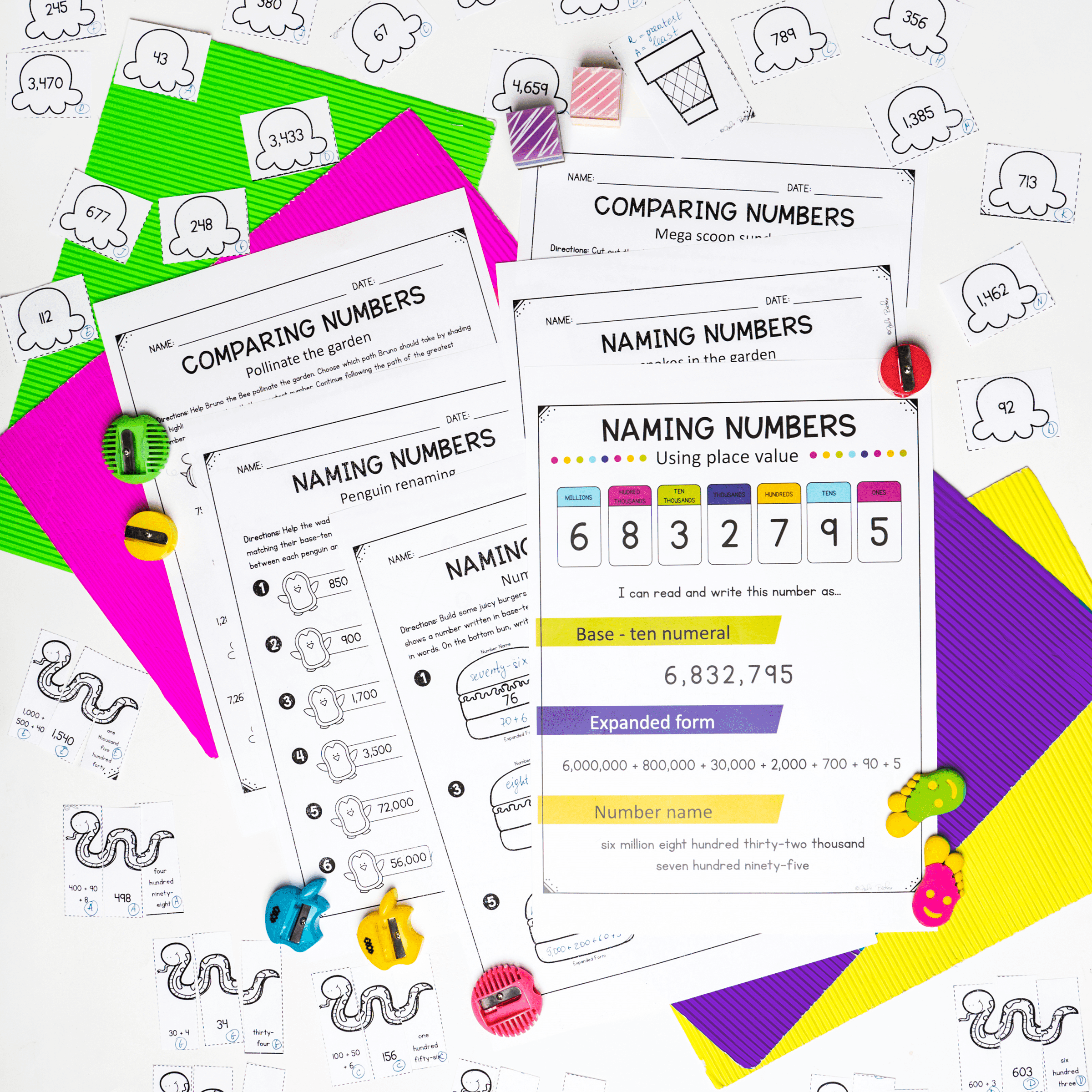 Naming & Comparing Numbers - 4th Grade Math - Print & Digital - 4.NBT.A.2 - Image 2